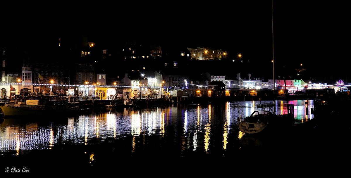Canon EF-S 18-135mm F3.5-5.6 IS sample photo. Whitby nightscape photography