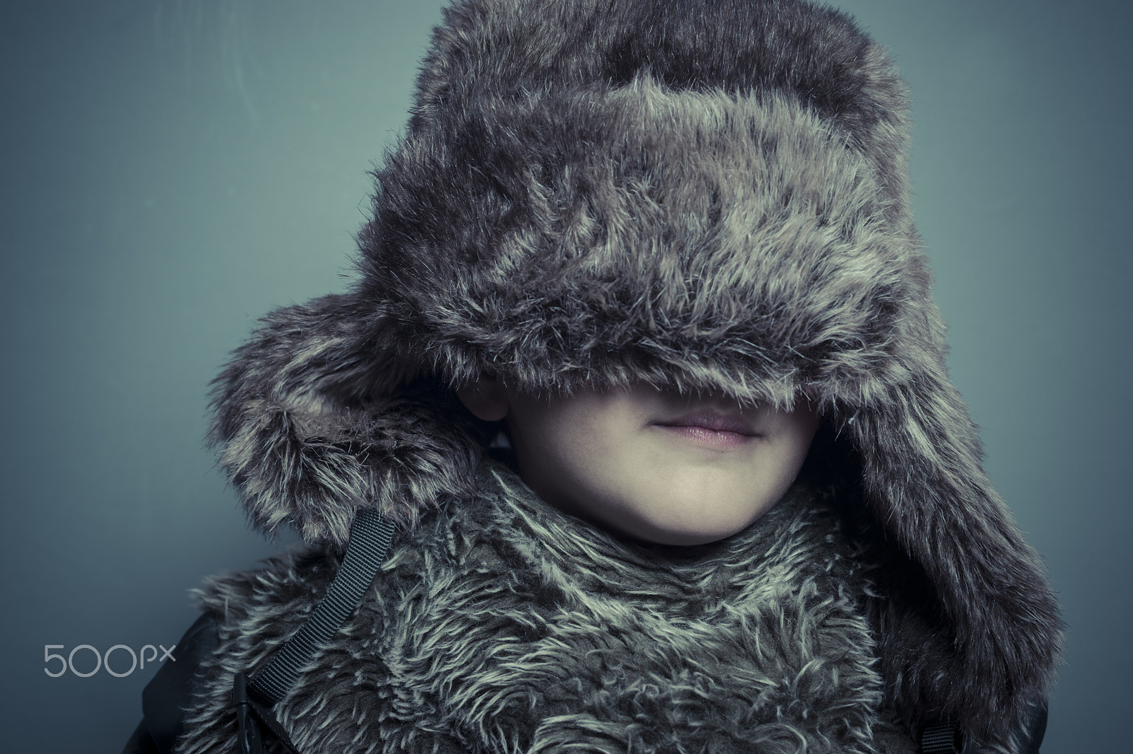 Sony a7 + Sony DT 50mm F1.8 SAM sample photo. Preschooler, funny child with fur hat and winter coat, cold conc photography