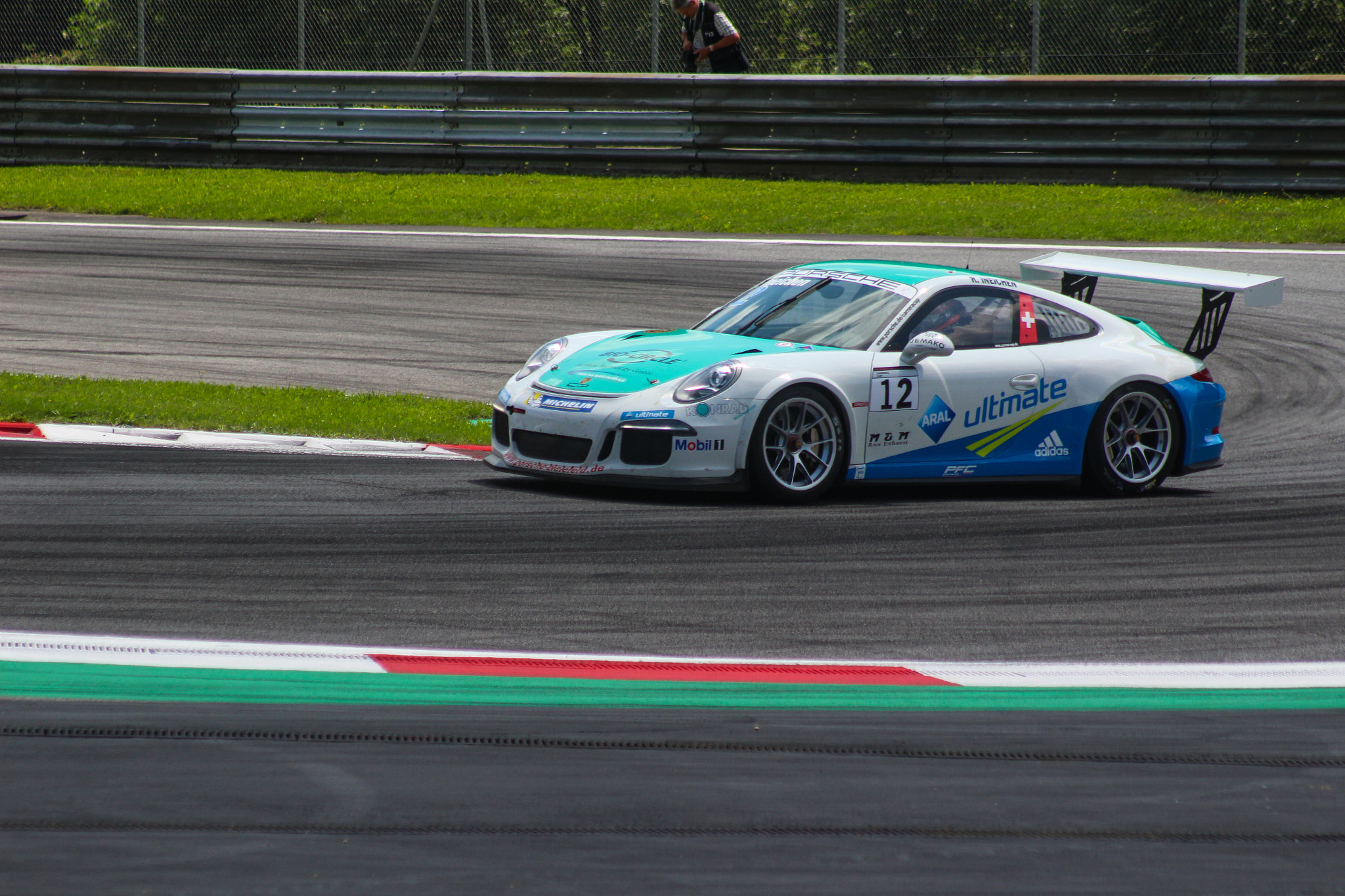 Canon EF 75-300mm f/4-5.6 USM sample photo. Porsche carrera cup germany 2015 - ineichen dominates class b photography