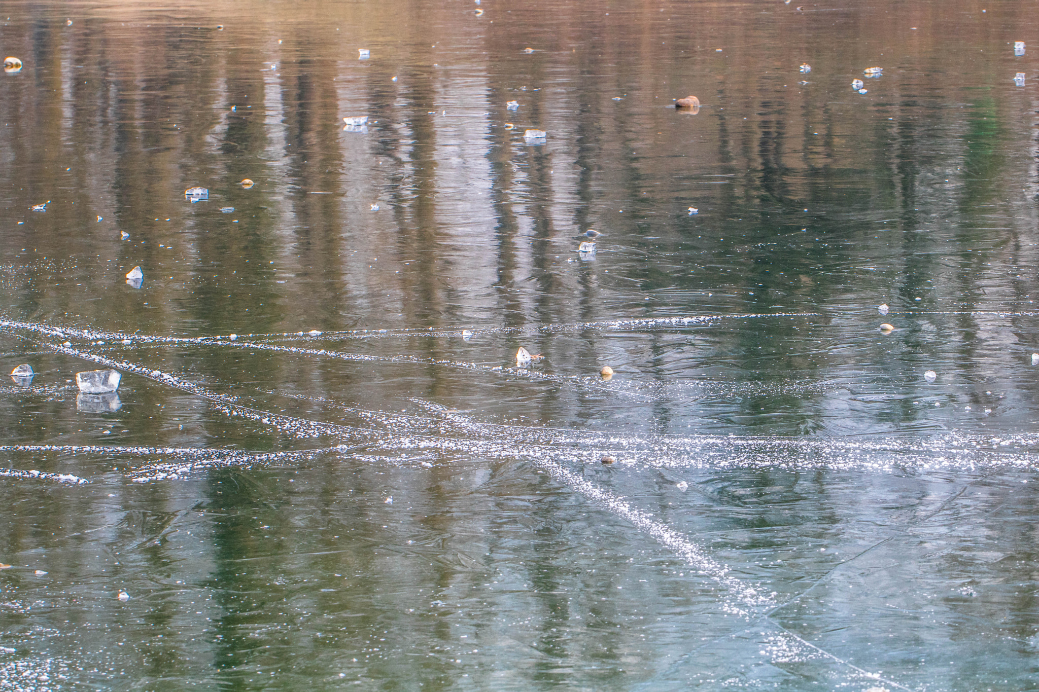 Canon EF 100mm F2.8L Macro IS USM sample photo. Reflections on ice photography
