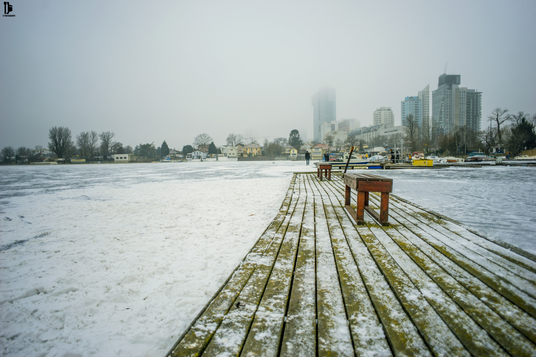 Sony a7 + Sony 20mm F2.8 sample photo. Frozen alte donau photography