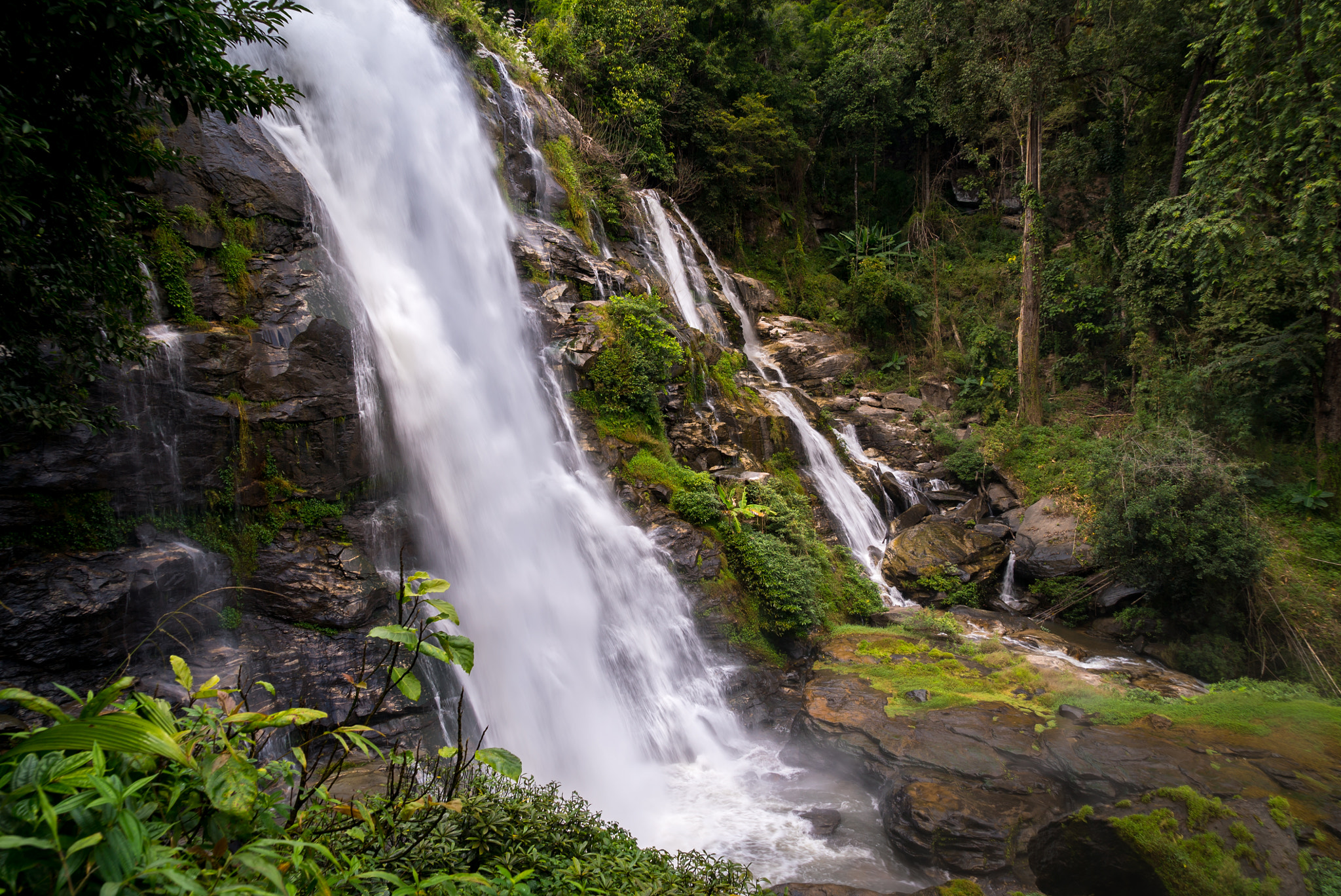 Sony a7S II sample photo. Wachirathan waterfall, chiang mai photography