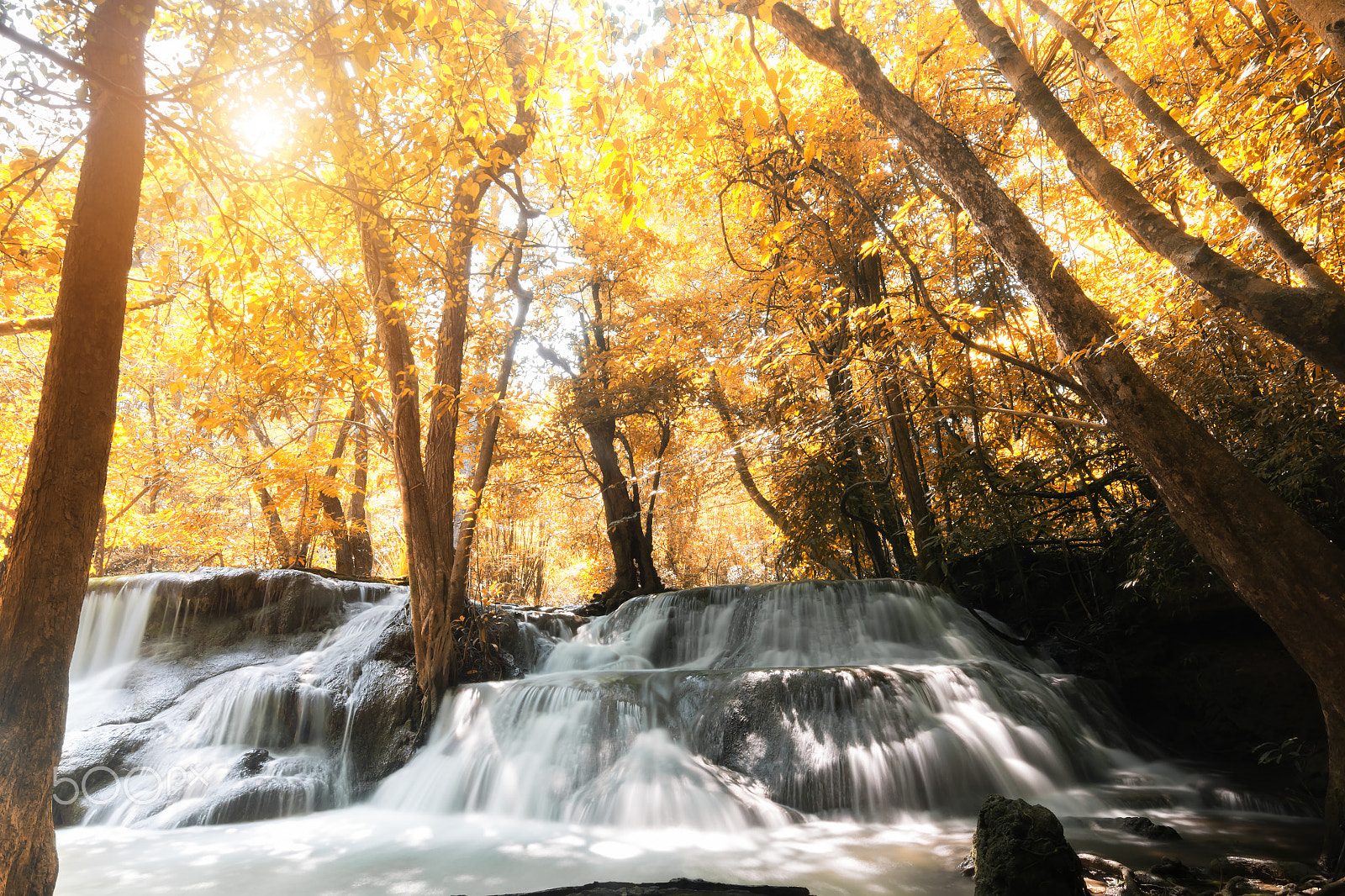 Nikon D800 sample photo. Huay maekamin waterfall is beautiful waterfall in autumn forest, photography