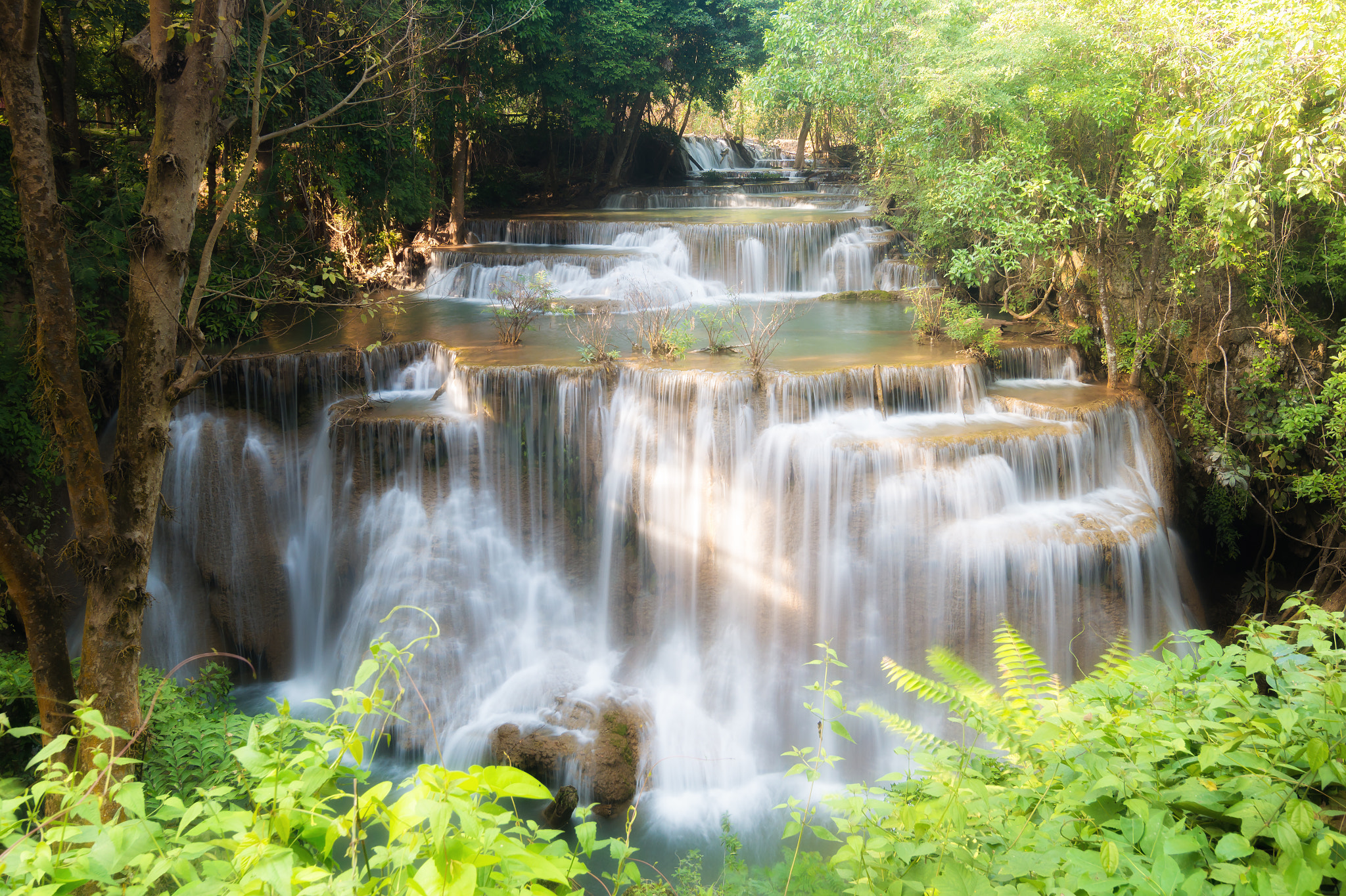 Nikon D800 sample photo. Huay maekamin waterfall is beautiful waterfall in tropical fores photography