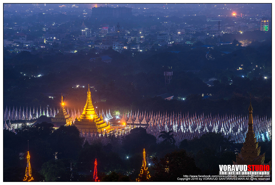 Nikon D7100 sample photo. Sanda muni paya, view from the top of mandalay hill, myanmar photography