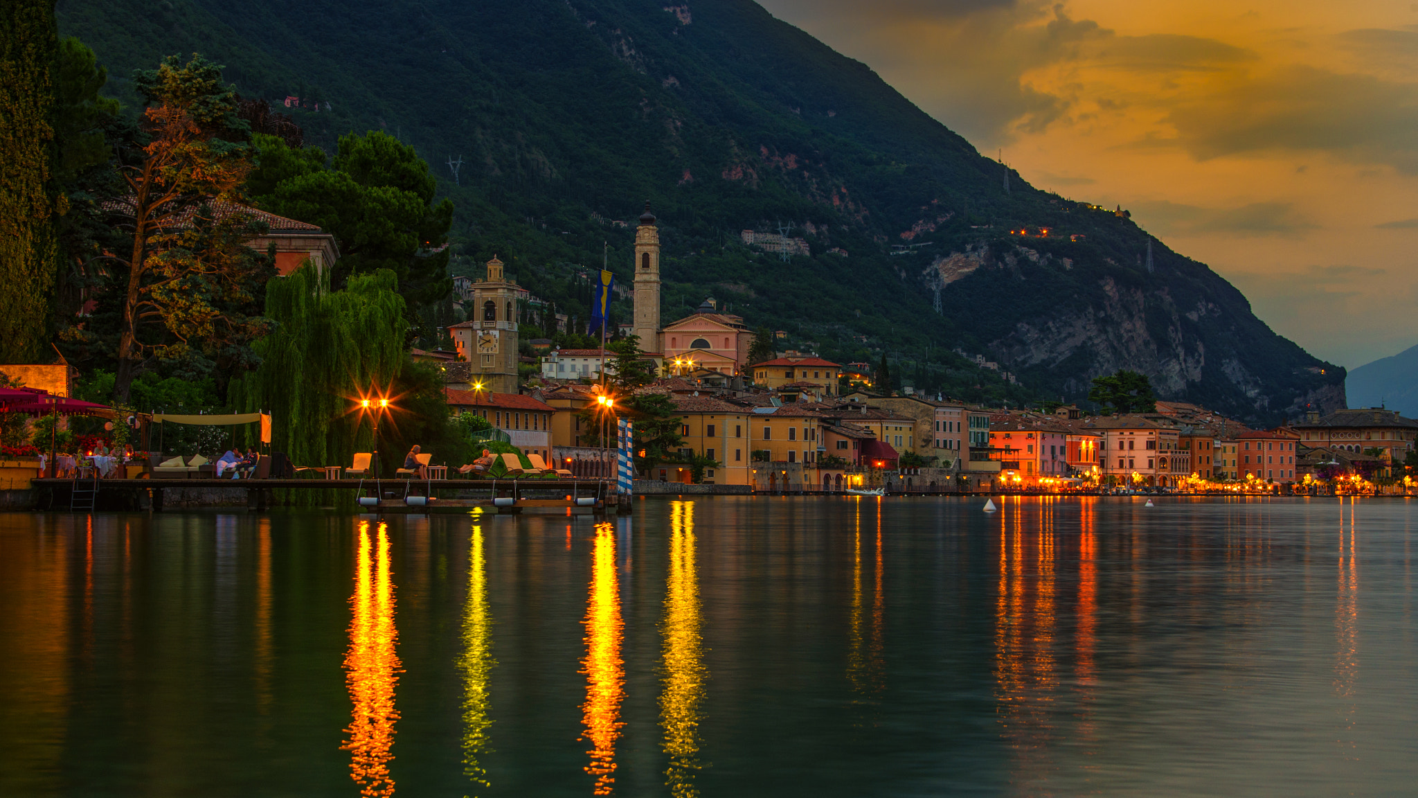 Pentax K-5 sample photo. Evening at lake garda photography