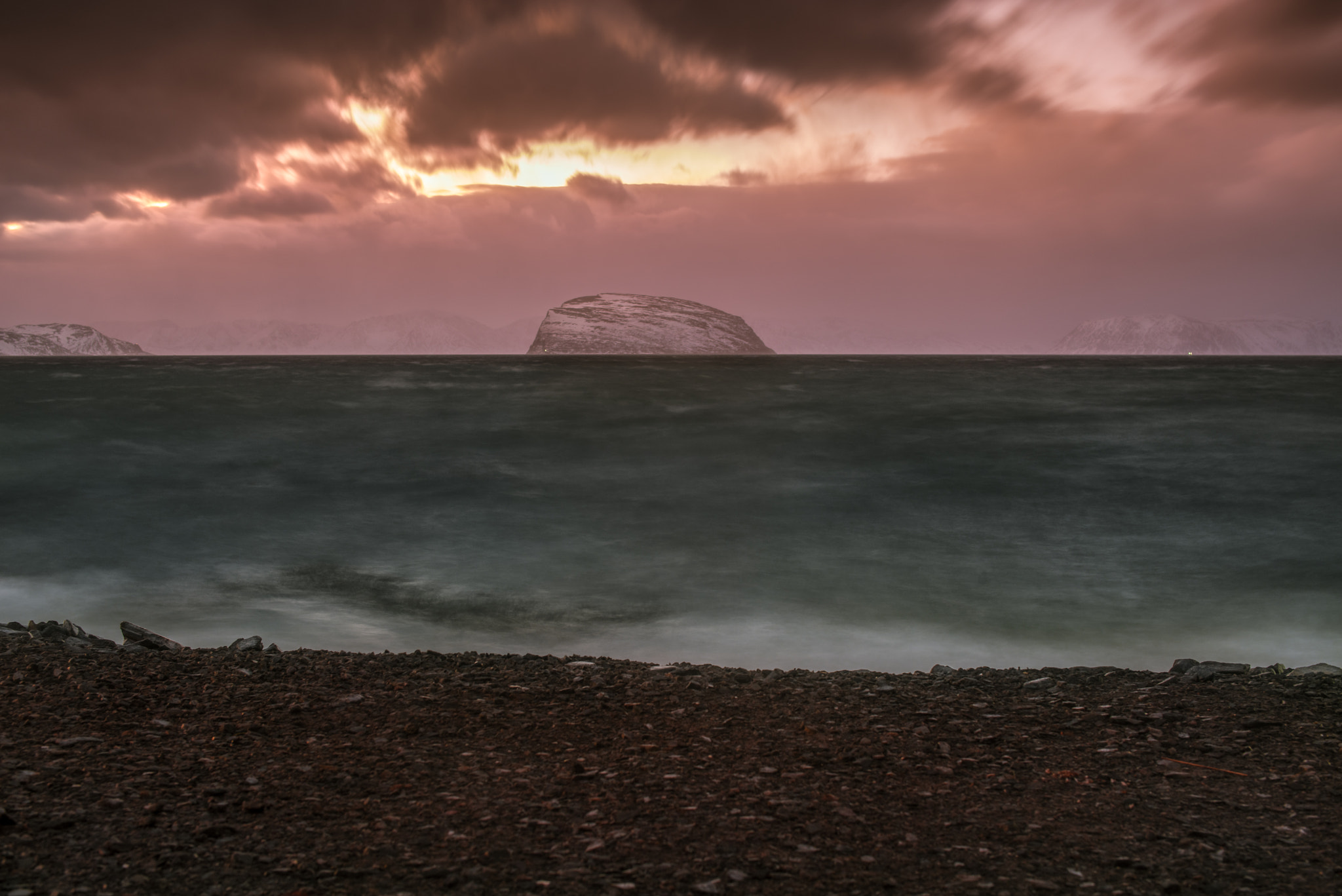 Pentax K-1 sample photo. Arctic sunset by the sea photography