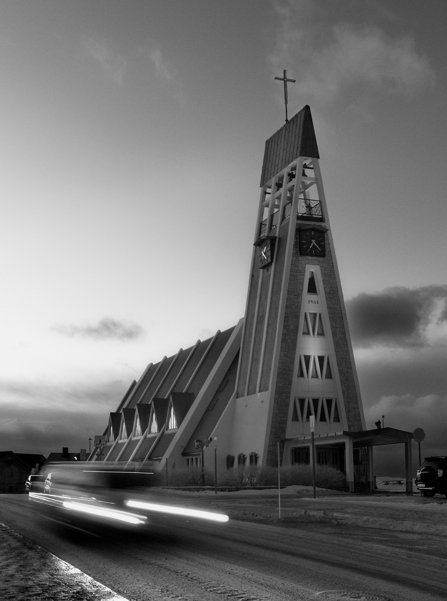 Pentax K-5 sample photo. Arctic church in infrared photography