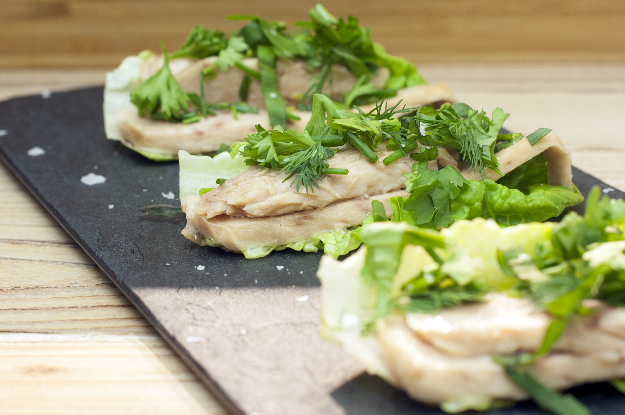 Sony Alpha DSLR-A300 sample photo. Herbs, buds and tuna belly photography