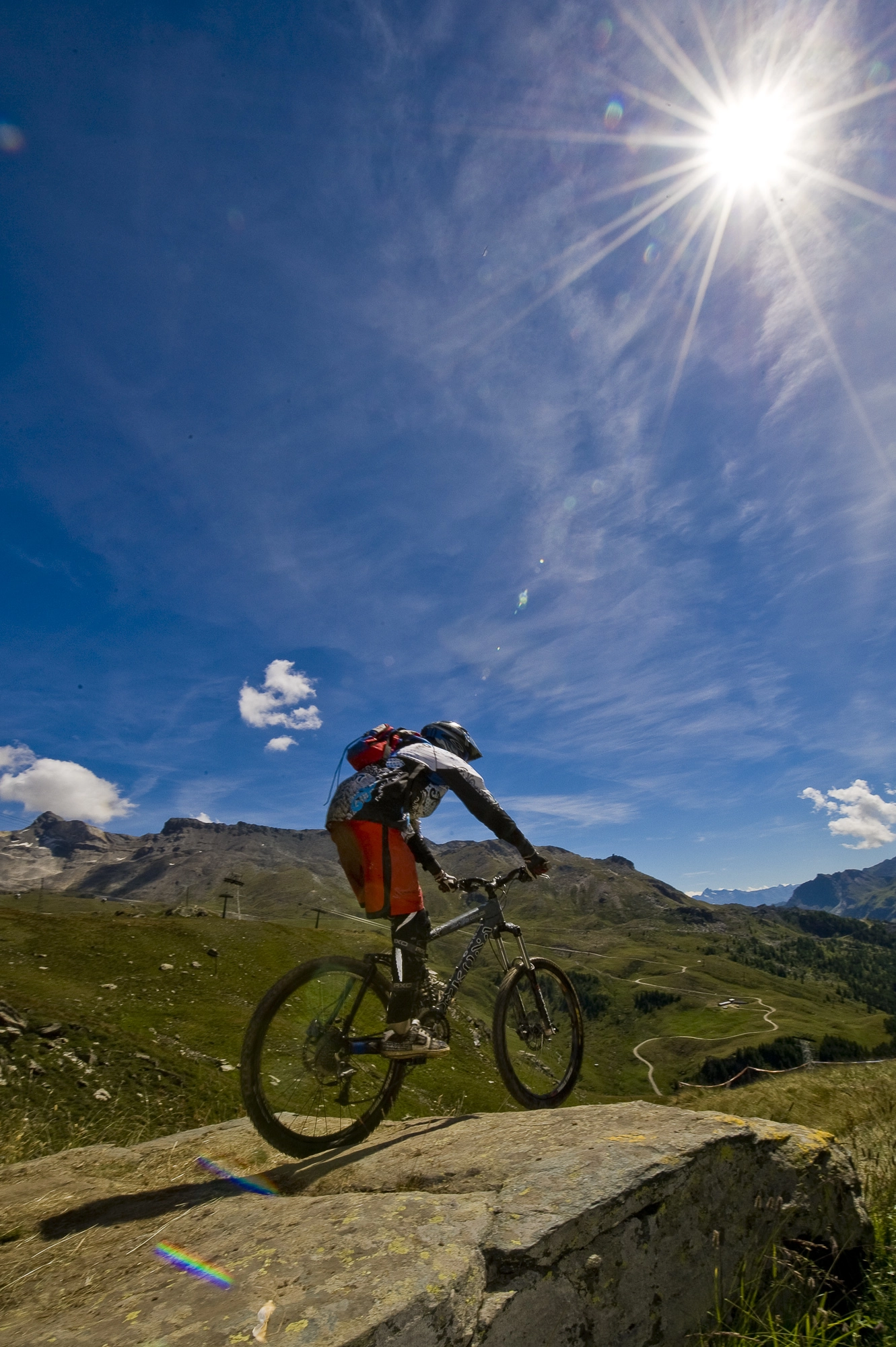 Nikon D3 sample photo. Freerider, downhill, mountain bike, aosta valley, italy photography