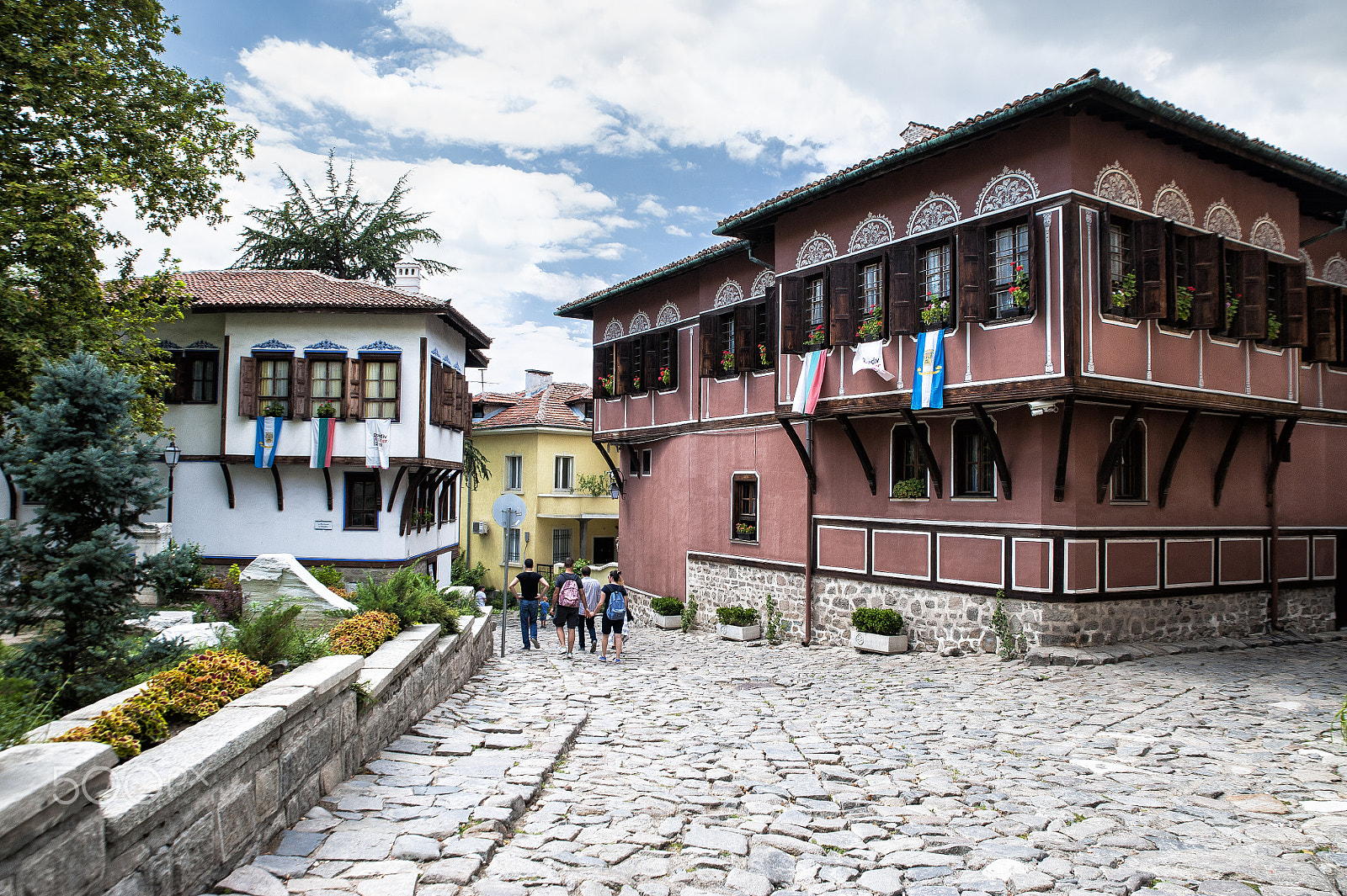 Nikon D700 + Tamron SP 24-70mm F2.8 Di VC USD sample photo. Typical houses in the historical center of plovdiv photography