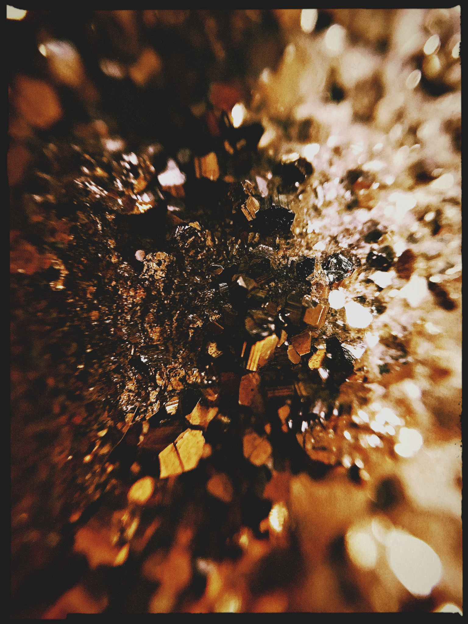 Hipstamatic 331 sample photo. Pyrite in macro photography