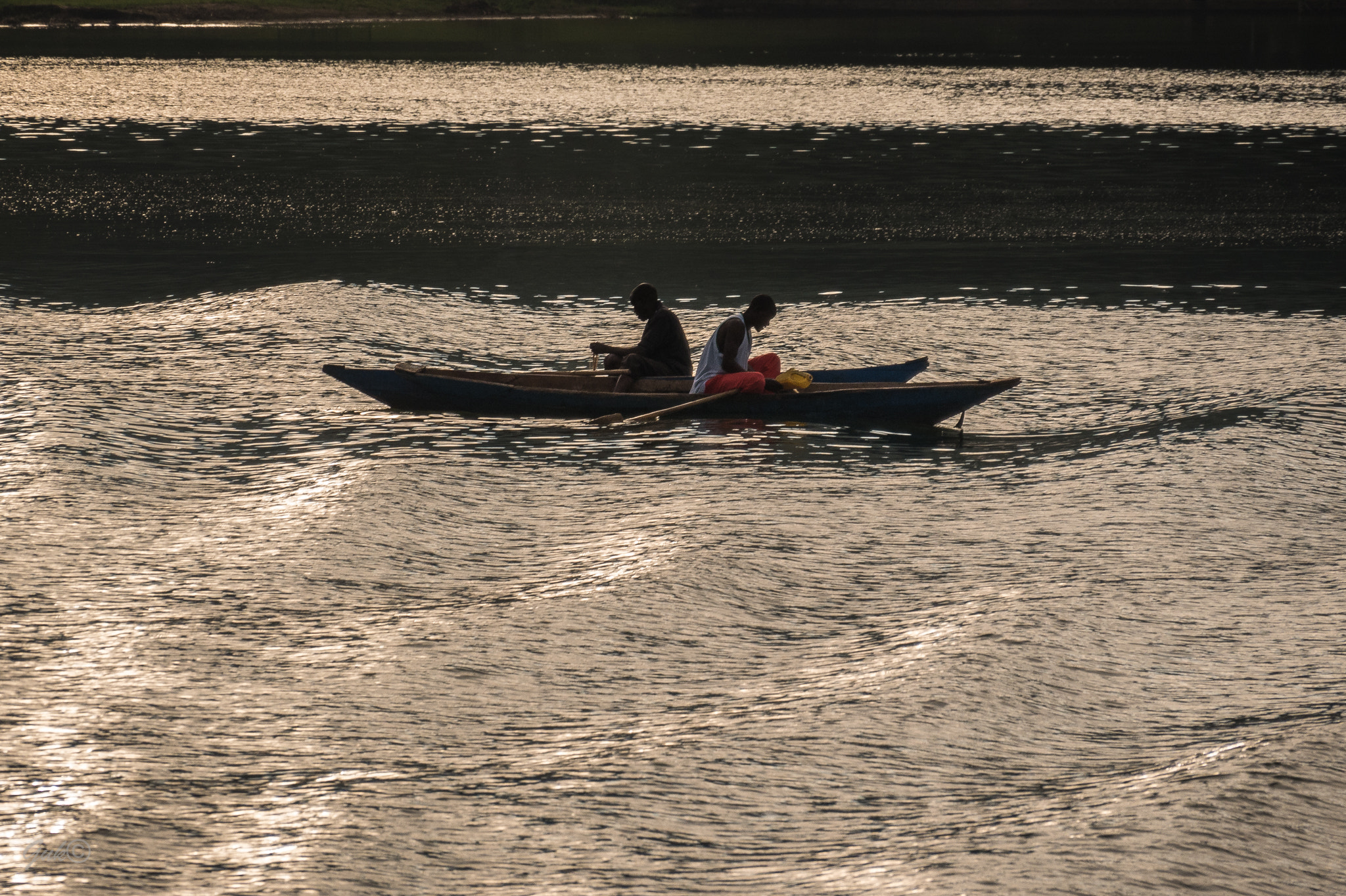 Panasonic Lumix DMC-GX7 sample photo. Fisherboats on lake kivu photography