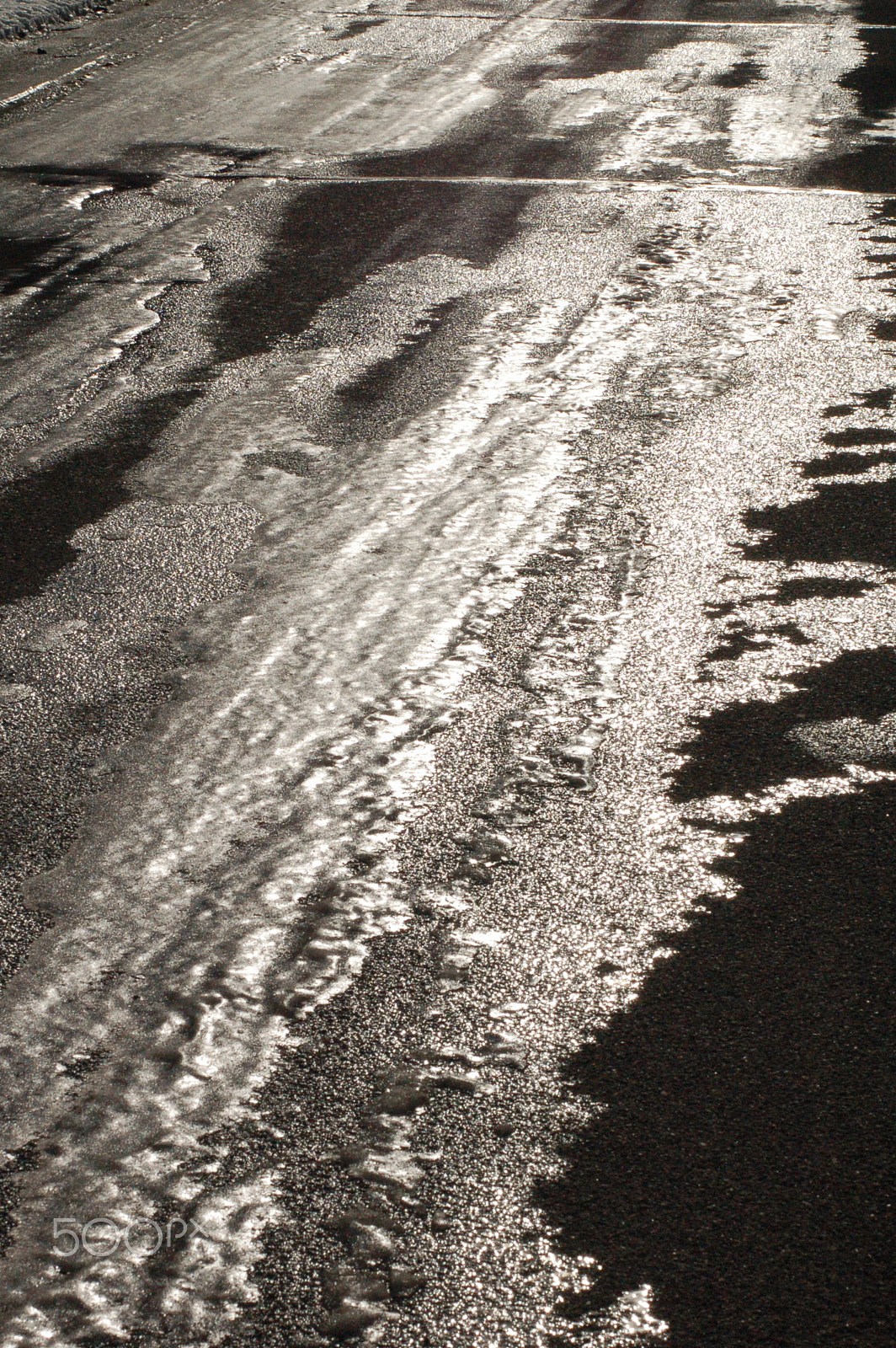 Nikon D50 sample photo. Frozen road photography