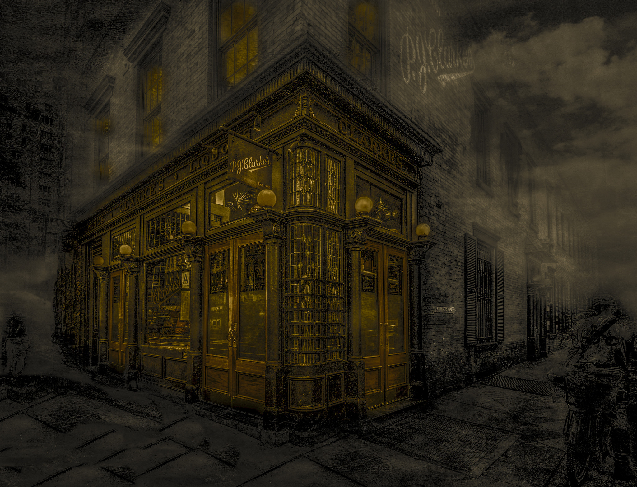 Canon EF-S 10-22mm F3.5-4.5 USM sample photo. The bar at the corner in dark photography
