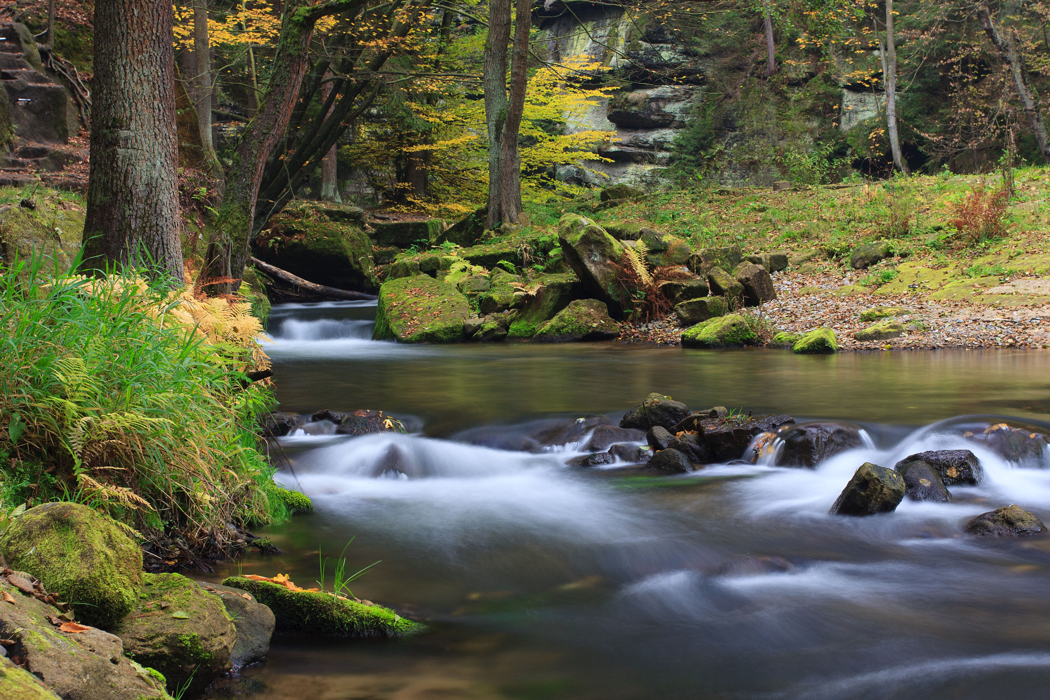 Canon EOS 40D + Canon EF 17-40mm F4L USM sample photo. Kamenice river photography