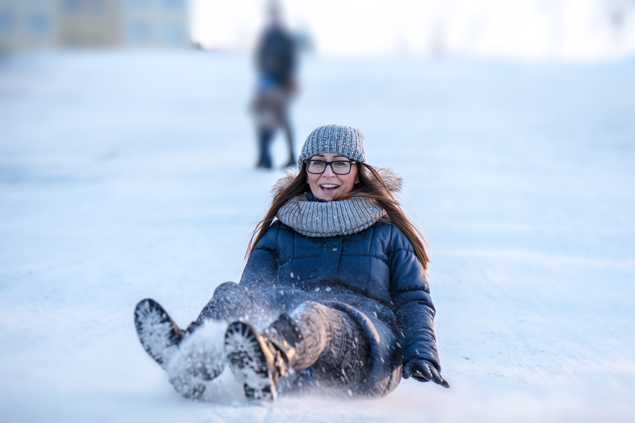 Nikon D610 + Sigma 105mm F2.8 EX DG Macro sample photo. Sled is not just for kids photography