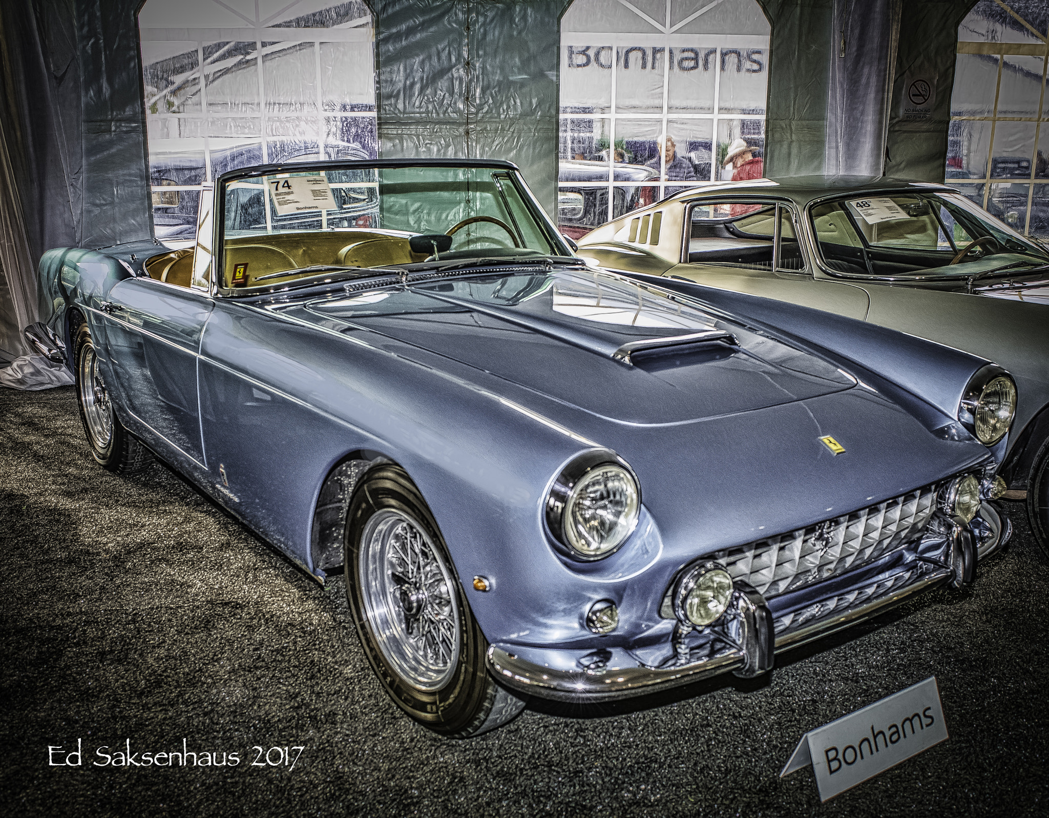 Nikon D800 + Nikon AF-S Nikkor 28-70mm F2.8 ED-IF sample photo. Light blue ferrari at the bonham auction photography