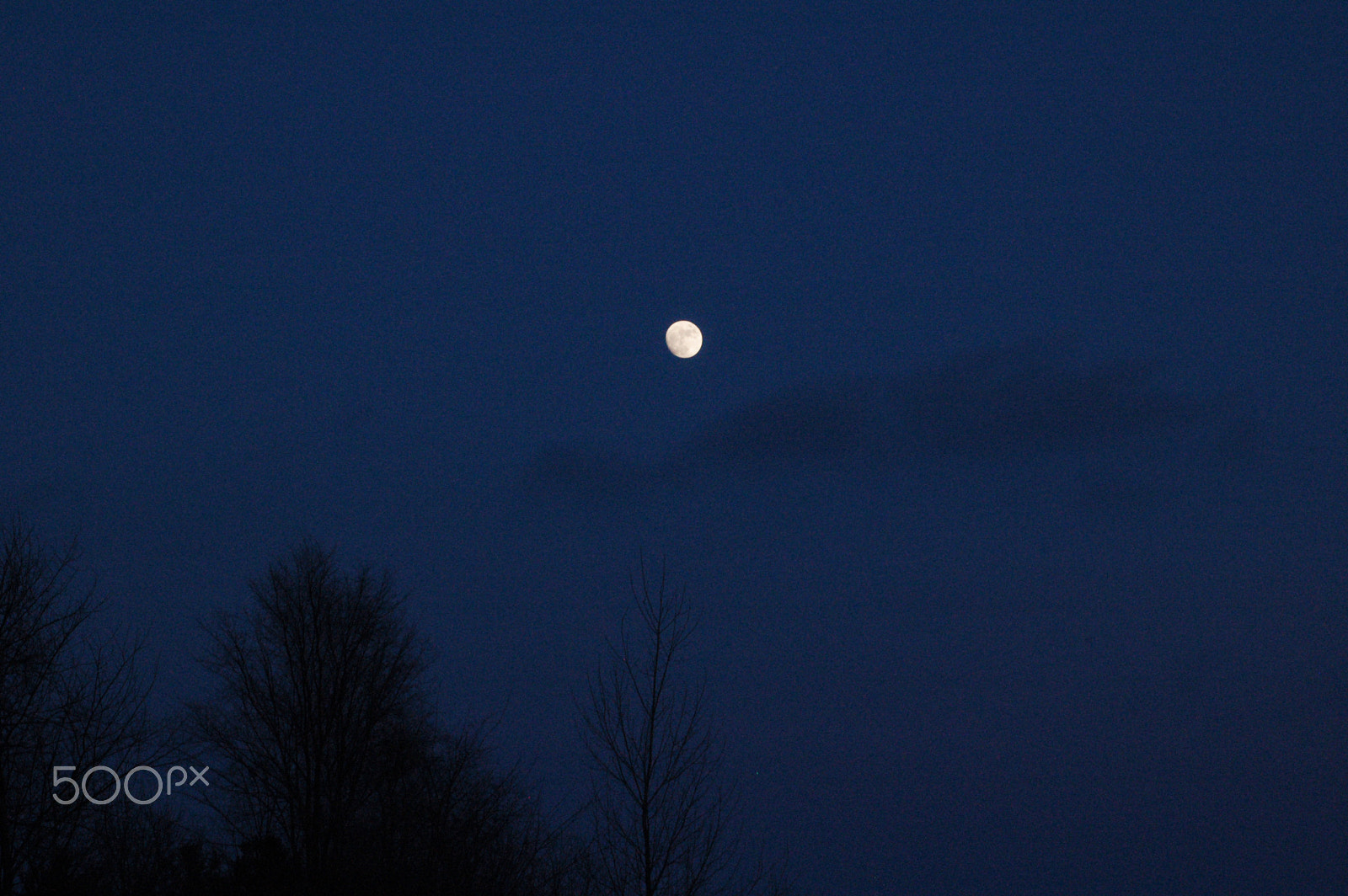 Nikon D50 + AF Zoom-Nikkor 35-70mm f/3.3-4.5 sample photo. Lone moon photography