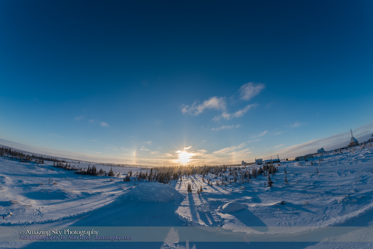 Nikon D750 + Samyang 12mm F2.8 ED AS NCS Fisheye sample photo. Sundogs at sunrise photography