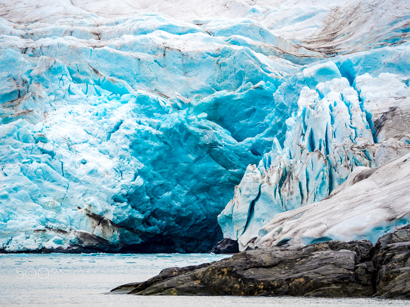 Olympus OM-D E-M5 II sample photo. Blue glacier cave photography