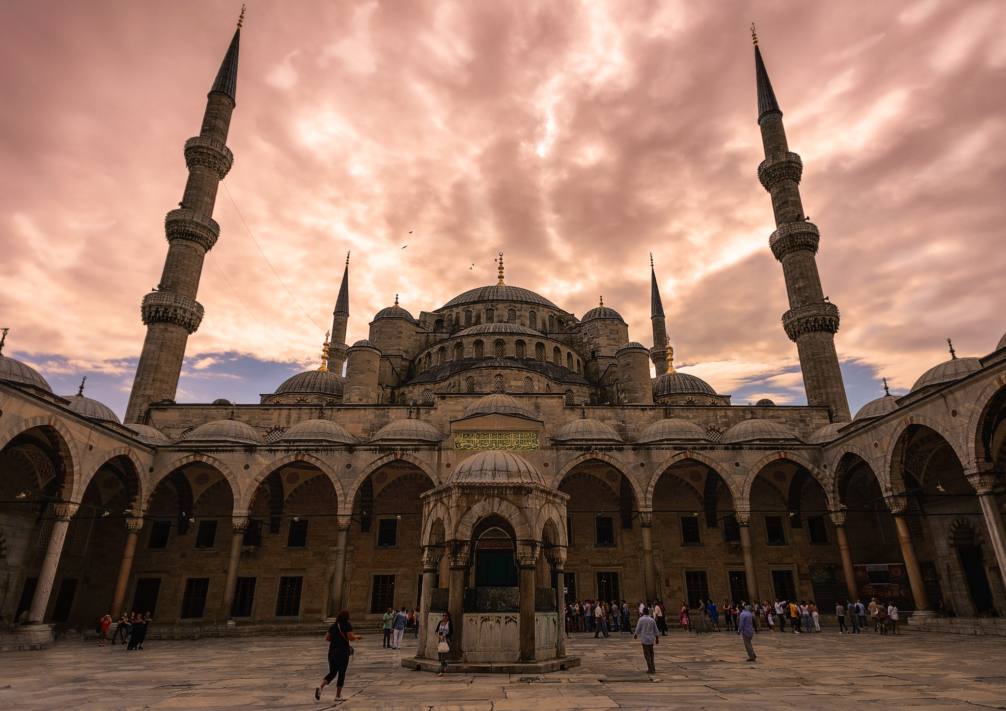 Nikon D600 + Nikon AF Nikkor 20mm F2.8D sample photo. Cloudy afternoon sky over  the blue mosque (sultan ahmet mosque), istanbul, turkey. 2013. photography