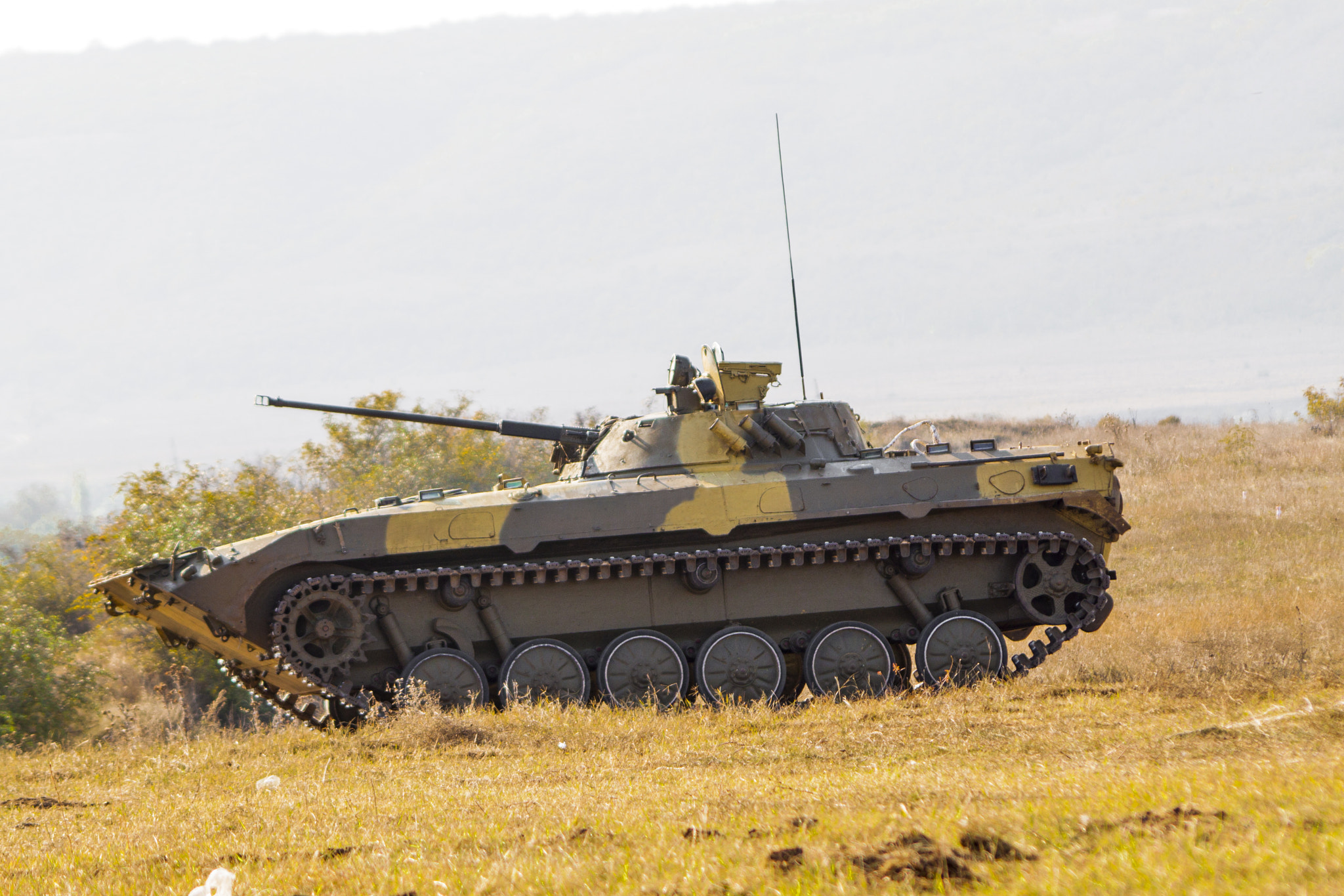 Sigma 70-300mm F4-5.6 APO DG Macro sample photo. Military machine in camouflage photography