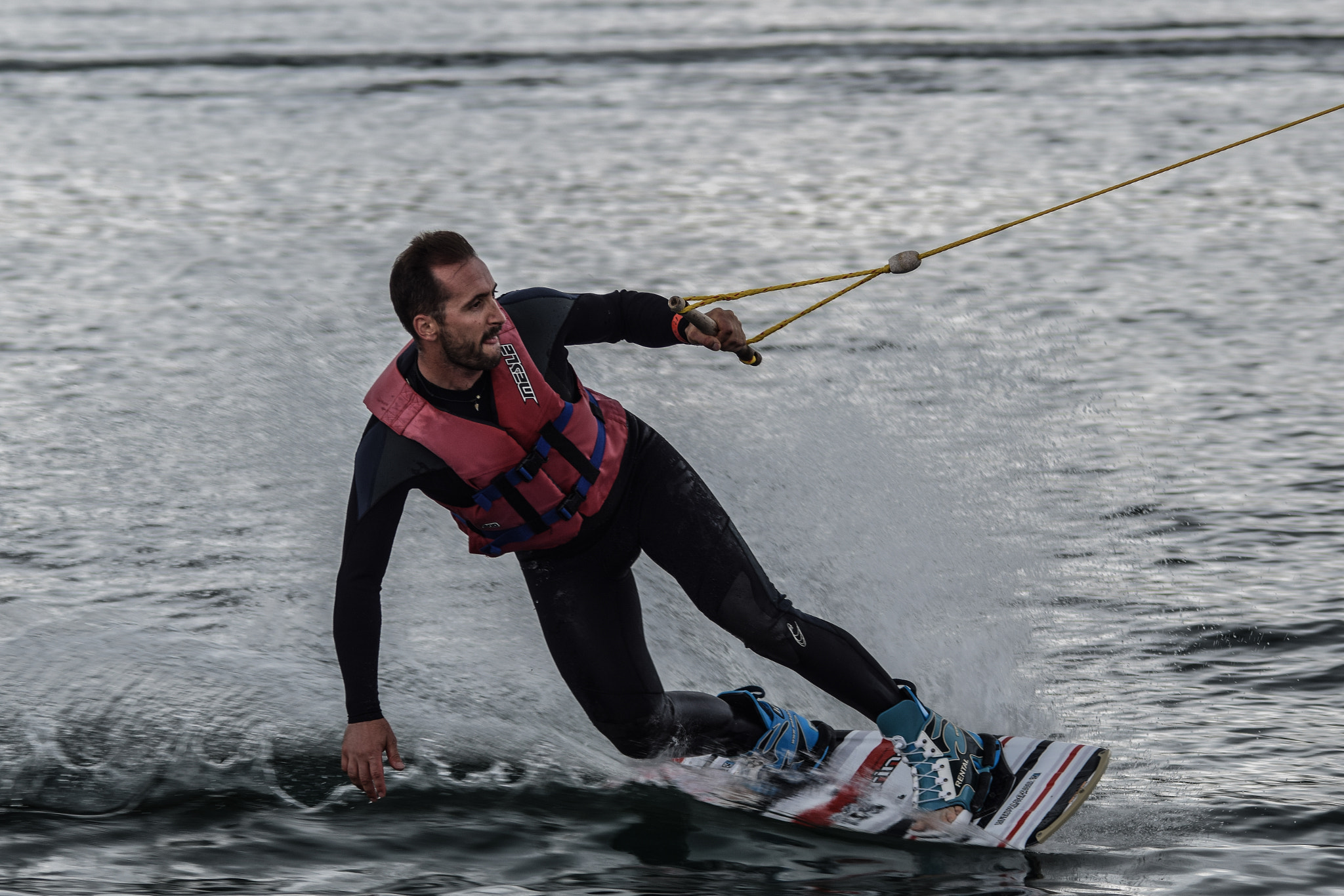 Nikon D5300 + Sigma 150-500mm F5-6.3 DG OS HSM sample photo. Wakeboarder in krk croatia photography