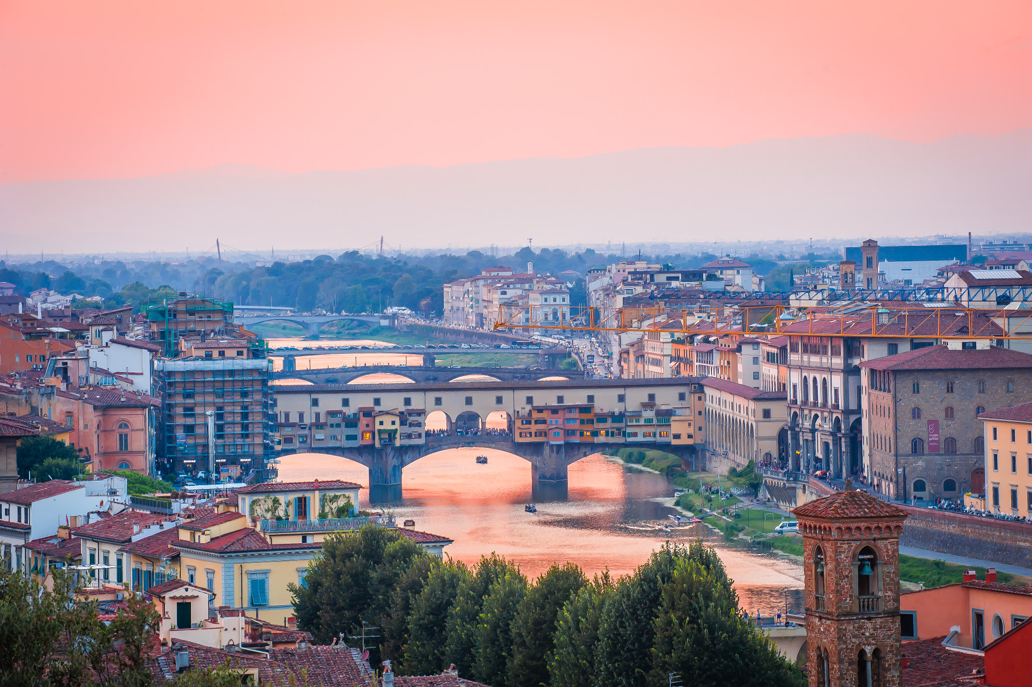 Nikon D700 sample photo. Sunset in piazzale michelangelo st florence photography