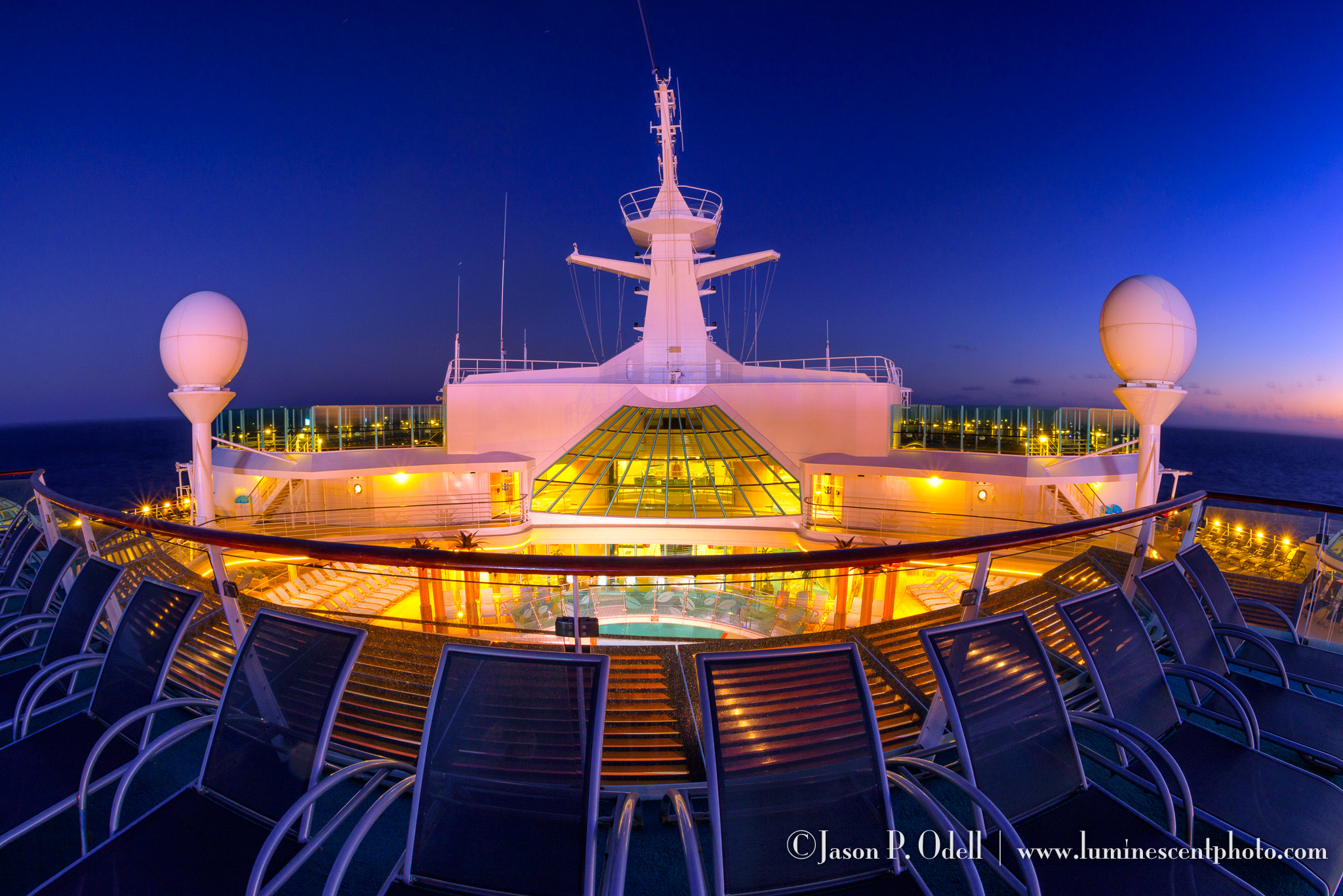 Nikon D750 + Nikon AF Fisheye-Nikkor 16mm F2.8D sample photo. Liberty of the seas twilight photography