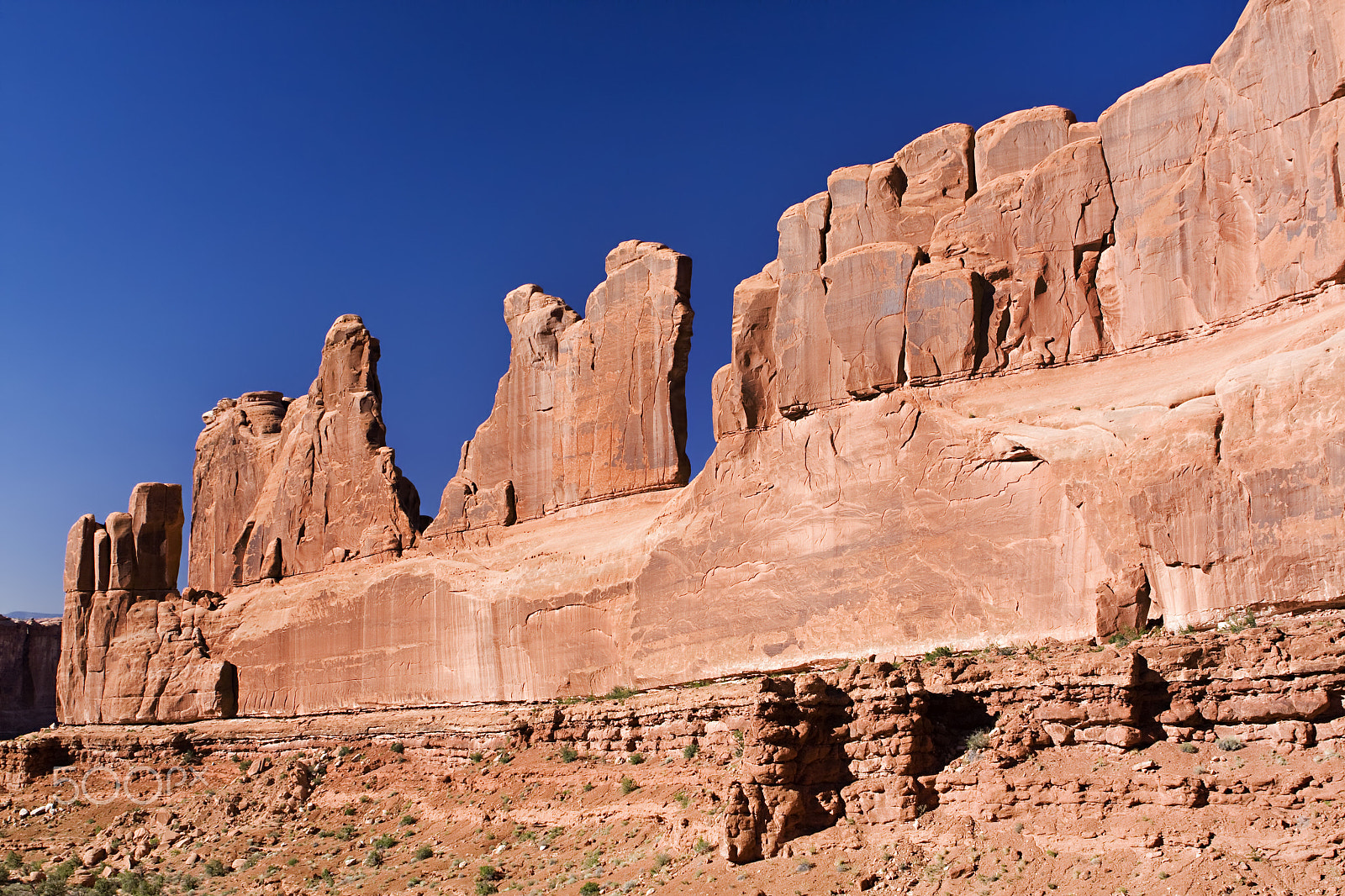 Canon EOS 40D + Canon EF 24-70mm F2.8L USM sample photo. Park avenue sandstone formation in arches national park, utah, usa photography