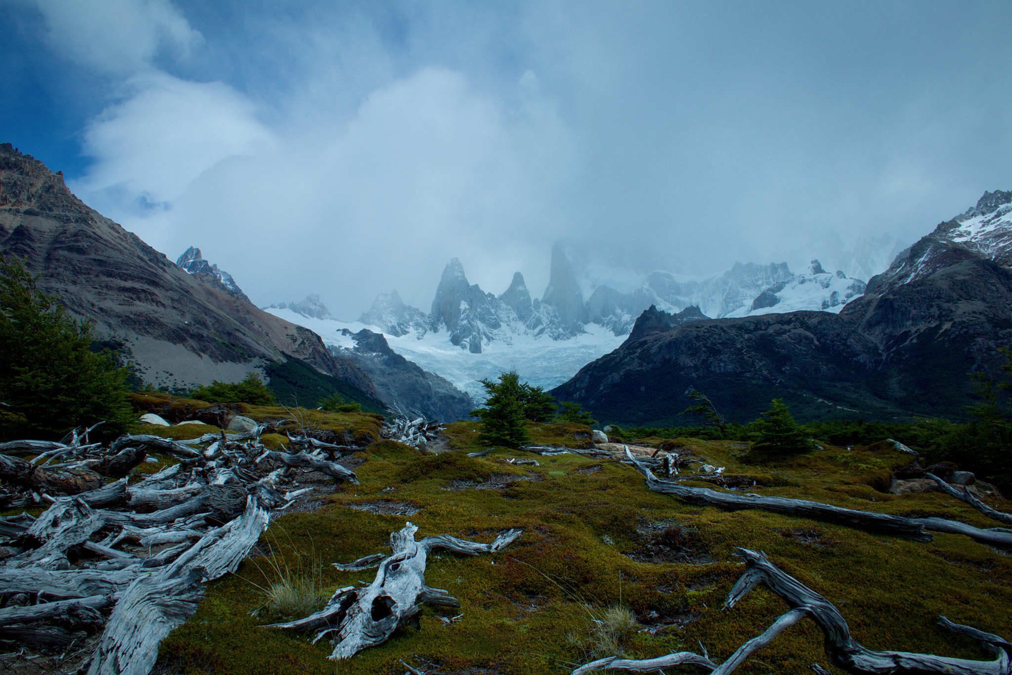 Canon EF-S 18-55mm F3.5-5.6 II sample photo. Cloudy fitz roy photography