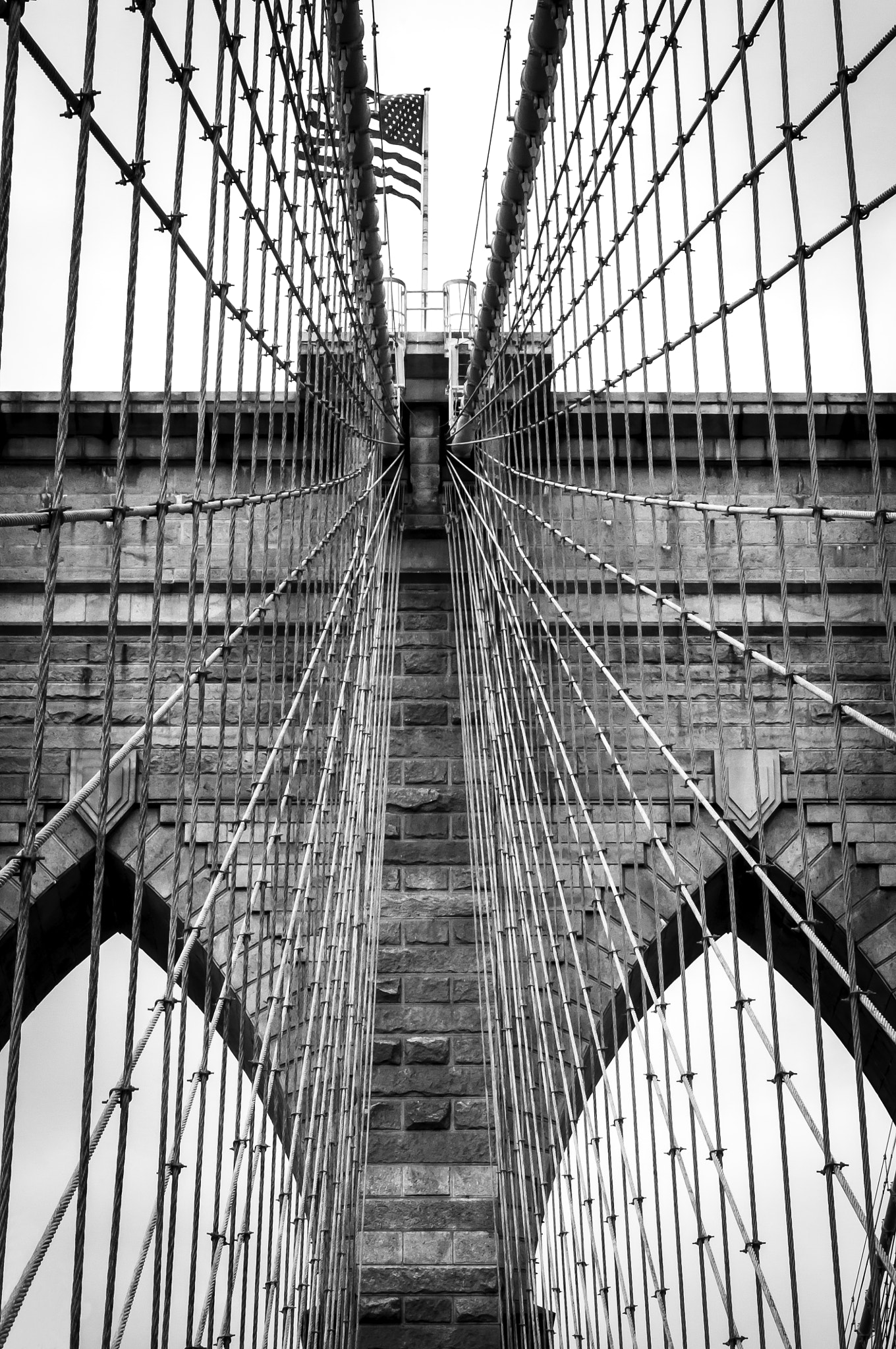 Nikon AF-S Nikkor 24-70mm F2.8G ED sample photo. Symmetry in brooklyn bridge photography