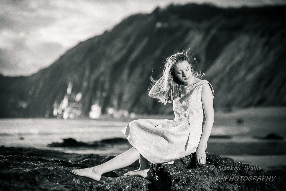 Sigma 85mm F1.4 EX DG HSM sample photo. Beach portrait photography