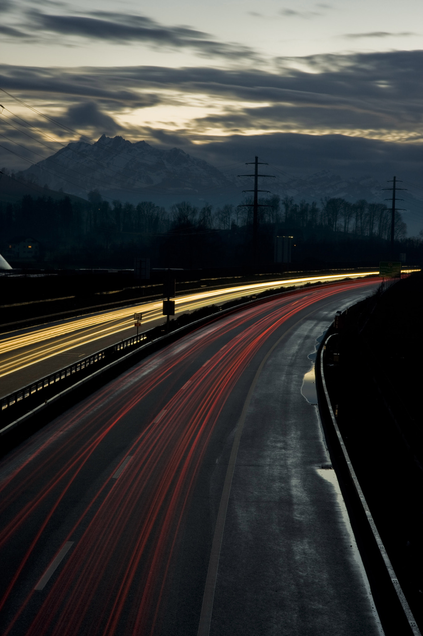 Canon EOS 40D sample photo. Pilatus light trails photography