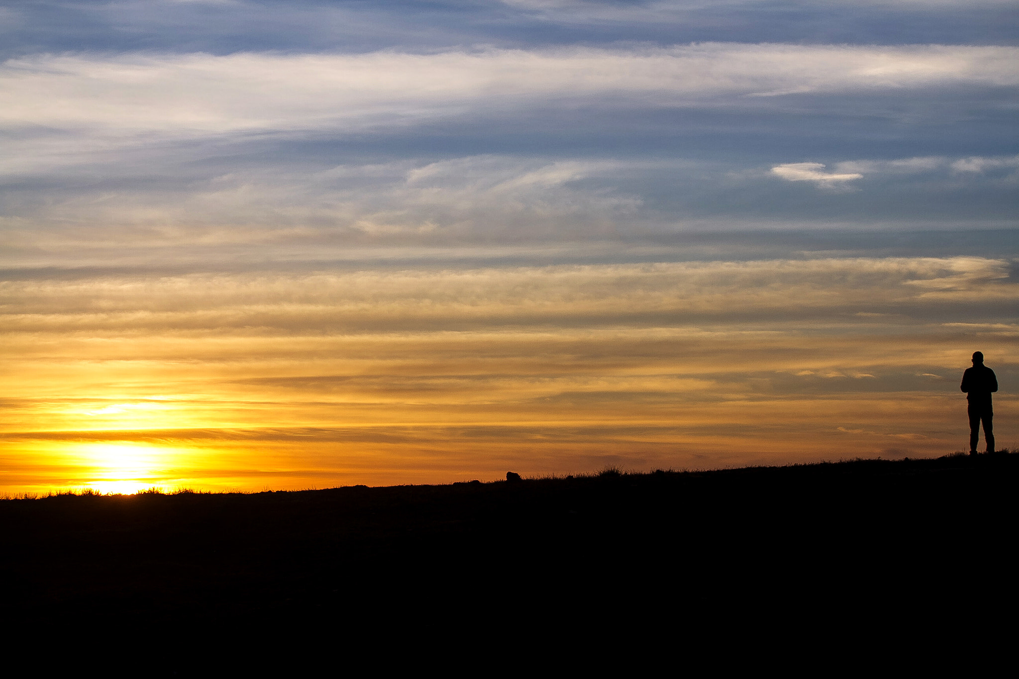 Canon EF-S 55-250mm F4-5.6 IS sample photo. Watching the sunset photography