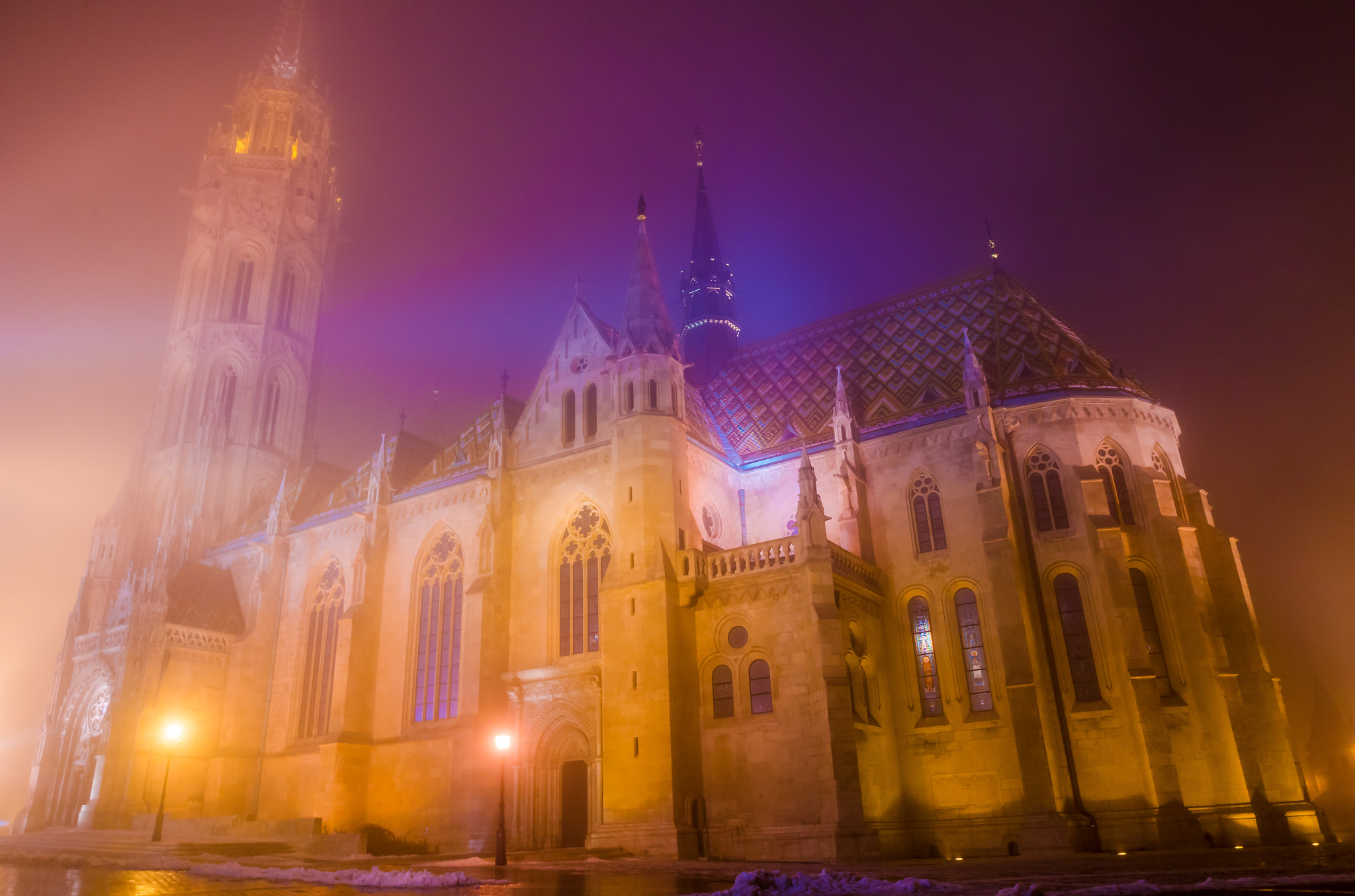 Pentax K-50 sample photo. Lights in the fog photography