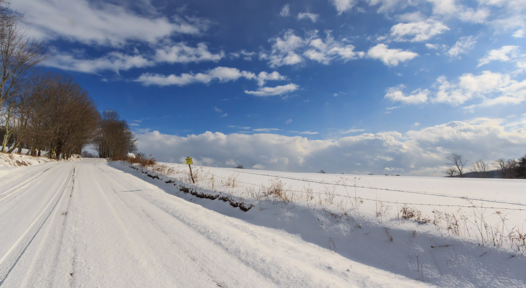 Canon EF-S 10-22mm F3.5-4.5 USM sample photo. Driving up a snowy road photography