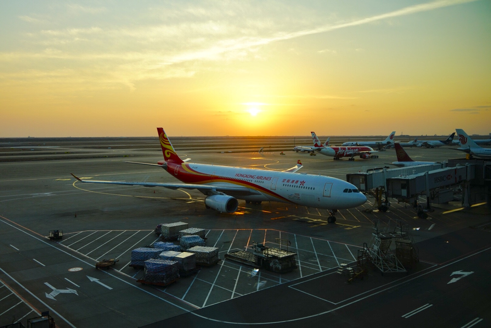 Sony 35mm F2.0 sample photo. Sunset in airport photography