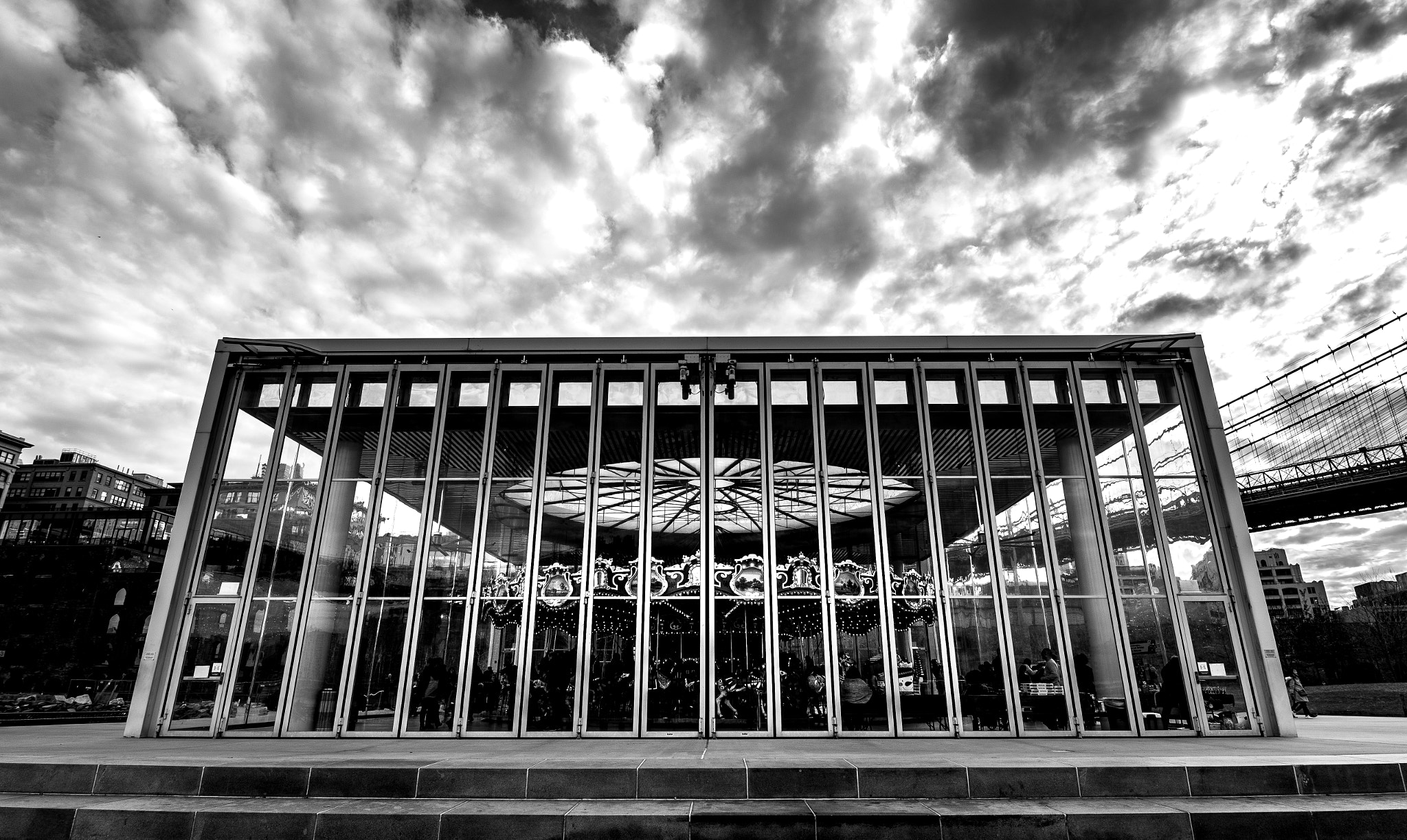 Tamron SP 15-30mm F2.8 Di VC USD sample photo. Carousel - brooklyn bridge park photography