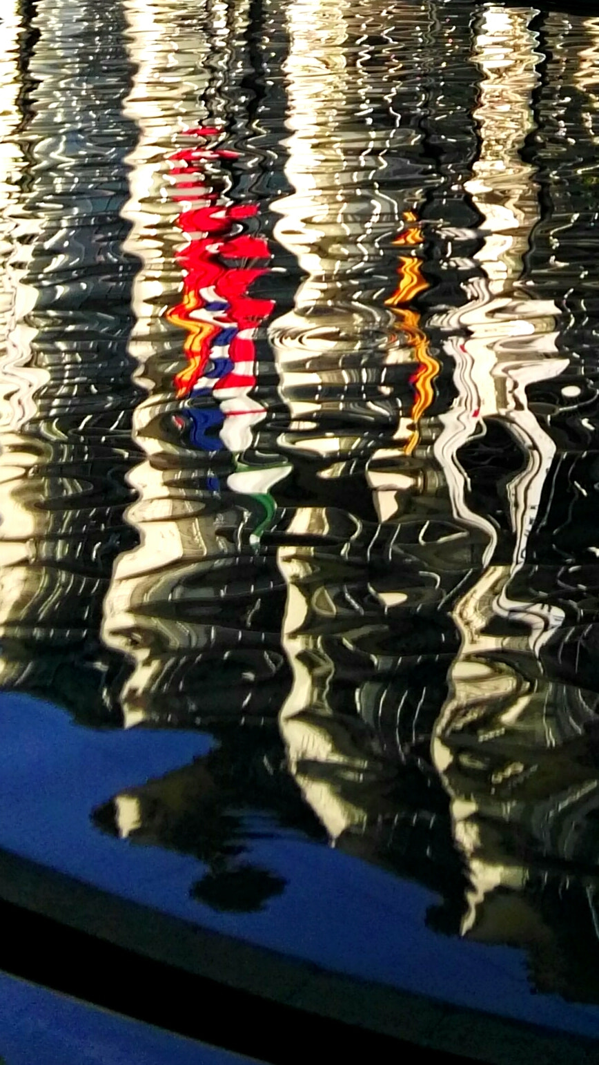 HUAWEI G8 sample photo. Flags in water photography