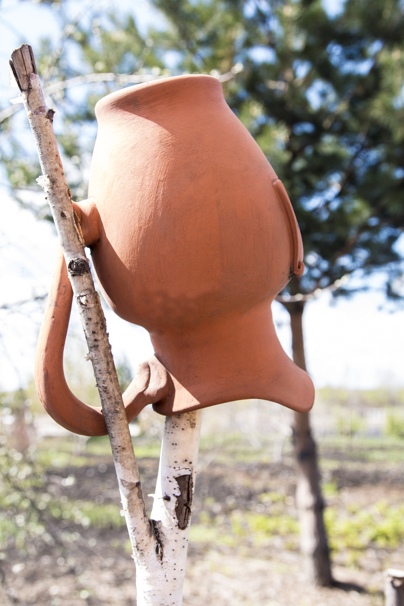 Canon EOS 70D + Tamron SP AF 17-50mm F2.8 XR Di II LD Aspherical (IF) sample photo. Clay pot hanging on a tree photography