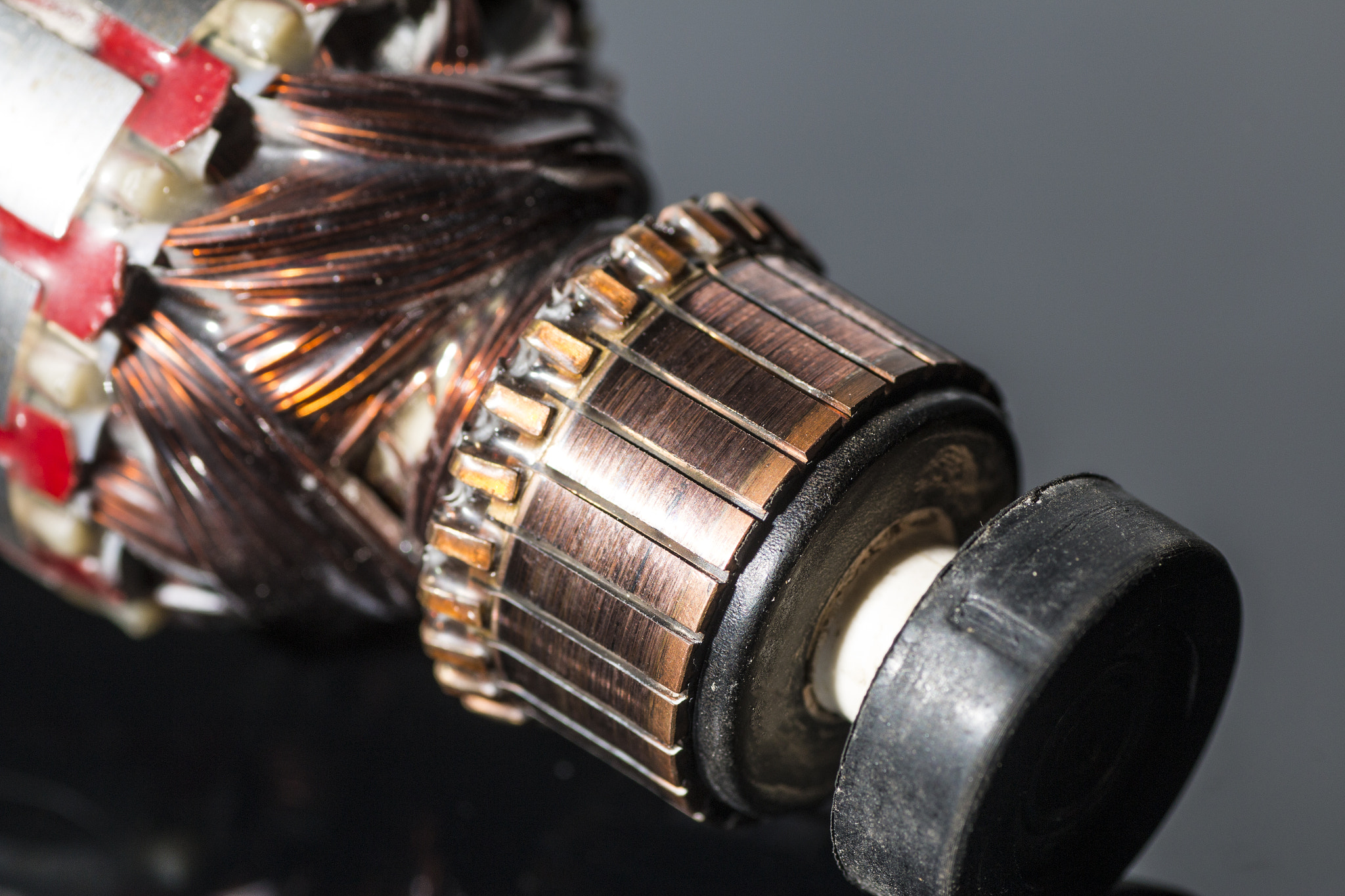 Canon EOS 70D + Tamron SP AF 90mm F2.8 Di Macro sample photo. Parts of electric motor isolated photography