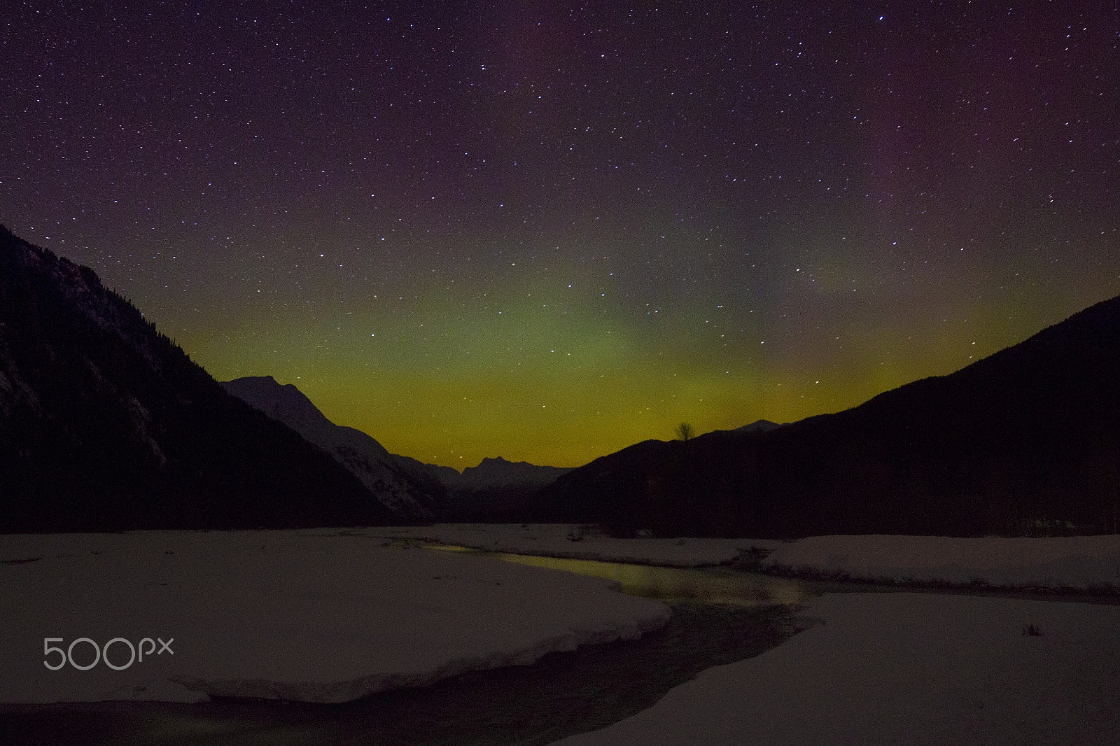 Canon EF 16-35mm F4L IS USM sample photo. Northern lights over stewart bc photography
