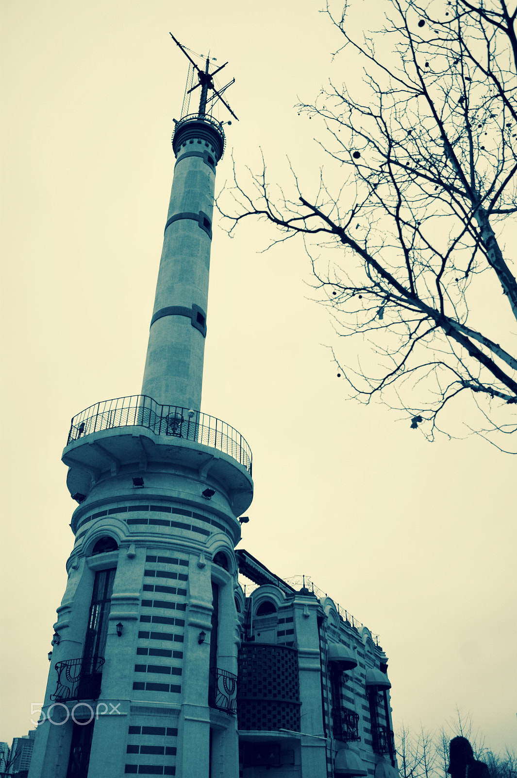 Sony Alpha DSLR-A290 + Sony DT 18-55mm F3.5-5.6 SAM II sample photo. The gutzlaff signal tower @the bund, shanghai photography