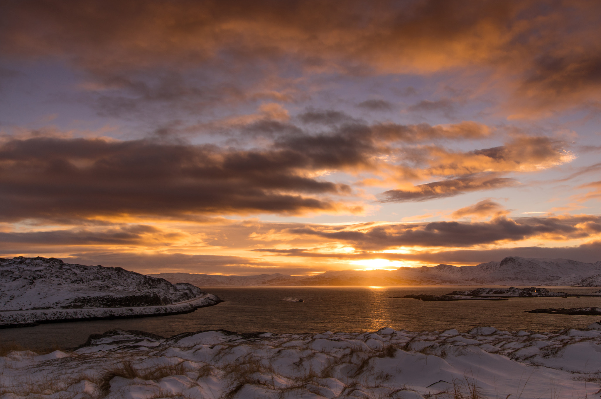 Pentax K-3 sample photo. Arctic sunset - akkarfjord photography