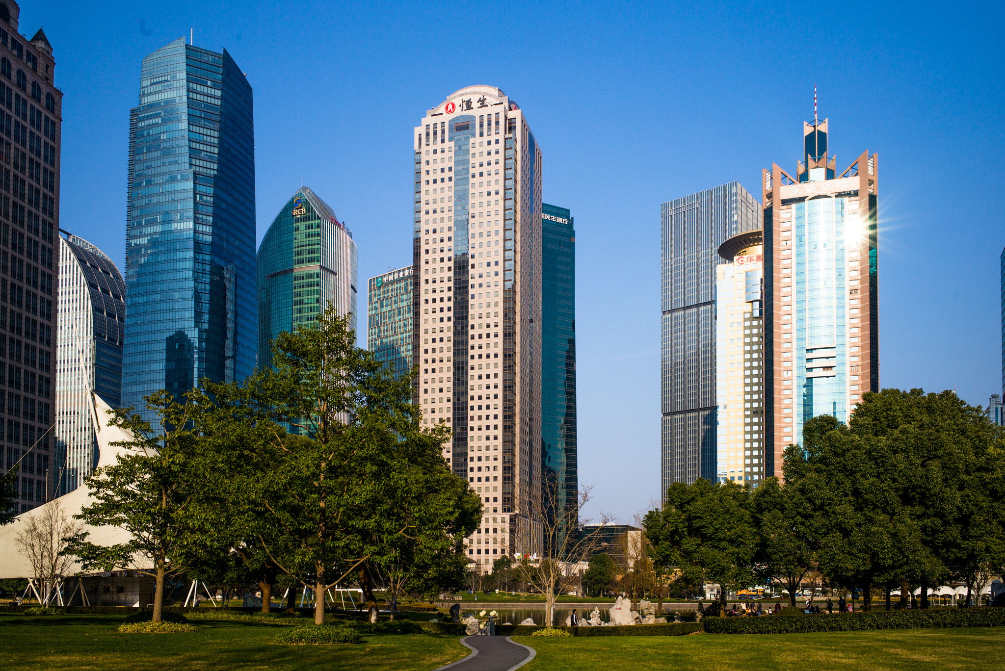 Leica M (Typ 240) + Leica Elmarit-M 28mm F2.8 ASPH sample photo. Skyscrapers in lujiazui photography