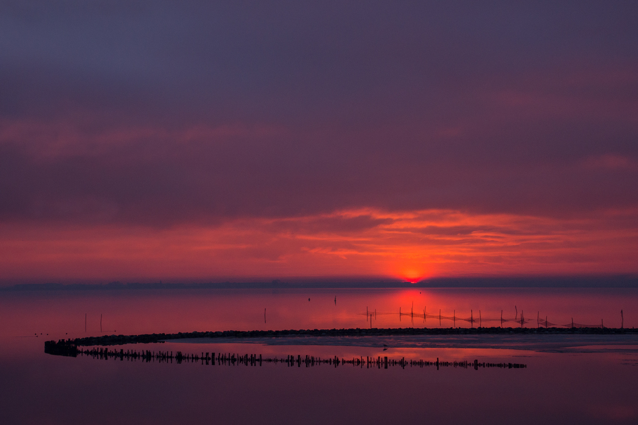 Tamron 16-300mm F3.5-6.3 Di II VC PZD Macro sample photo. Sunset lauwersmeer photography