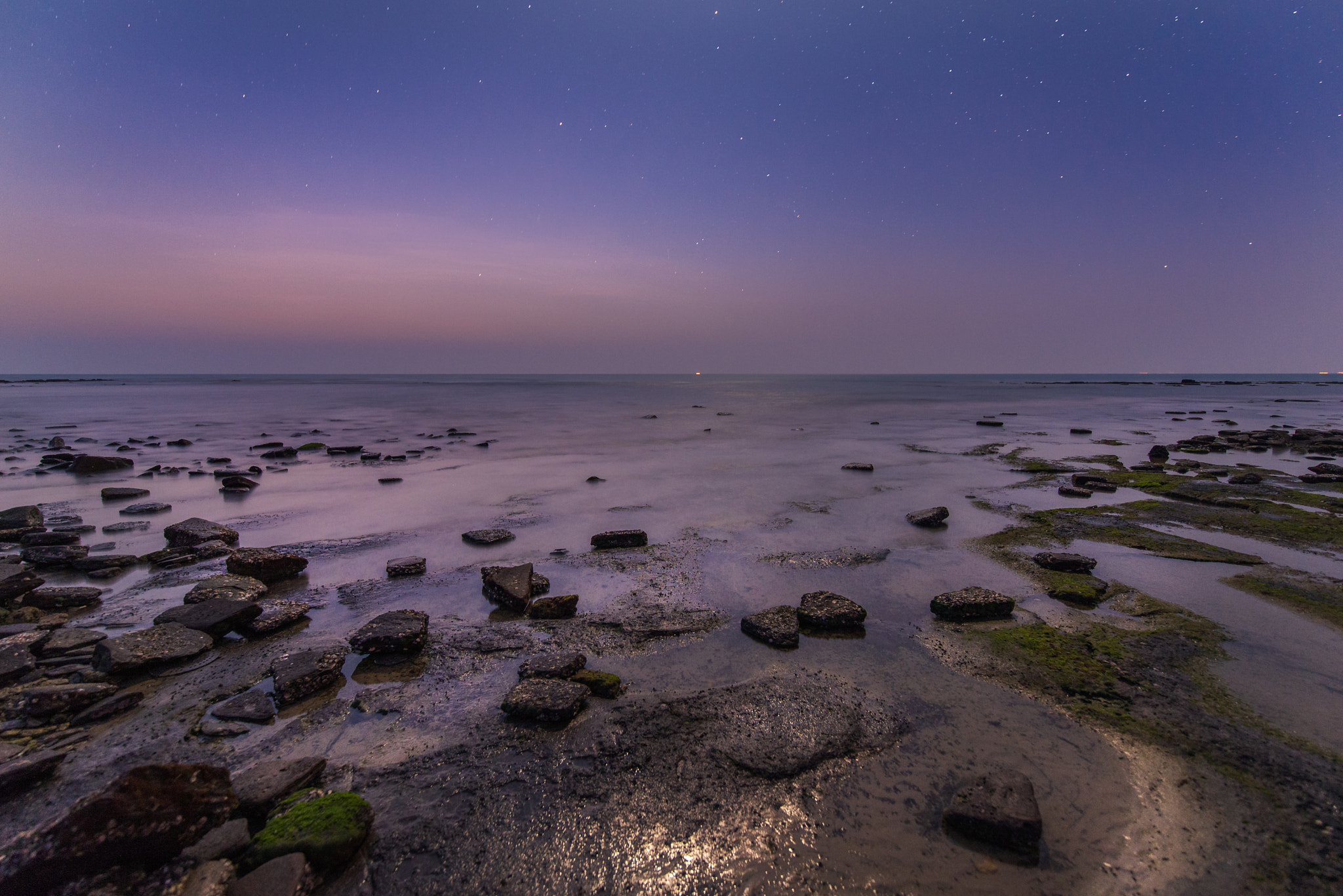 Tamron SP 15-30mm F2.8 Di VC USD sample photo. Moonlight seashore photography