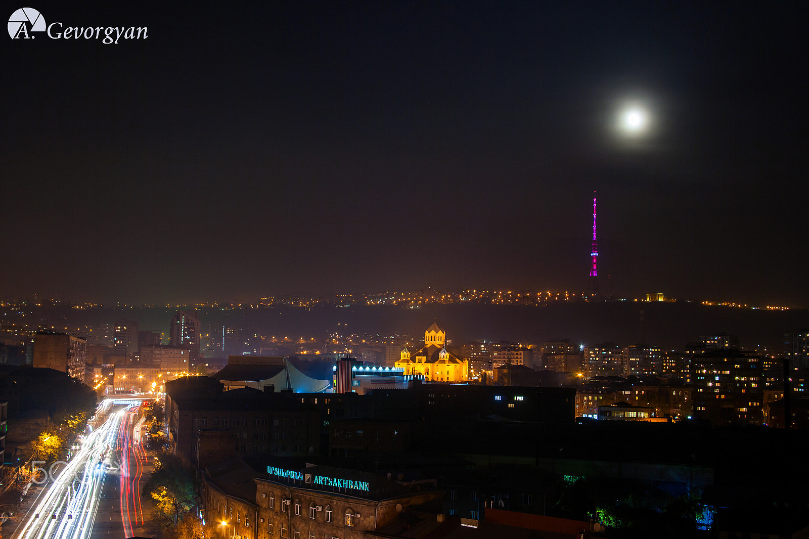 Canon EOS-1Ds Mark II sample photo. Yerevan at night photography